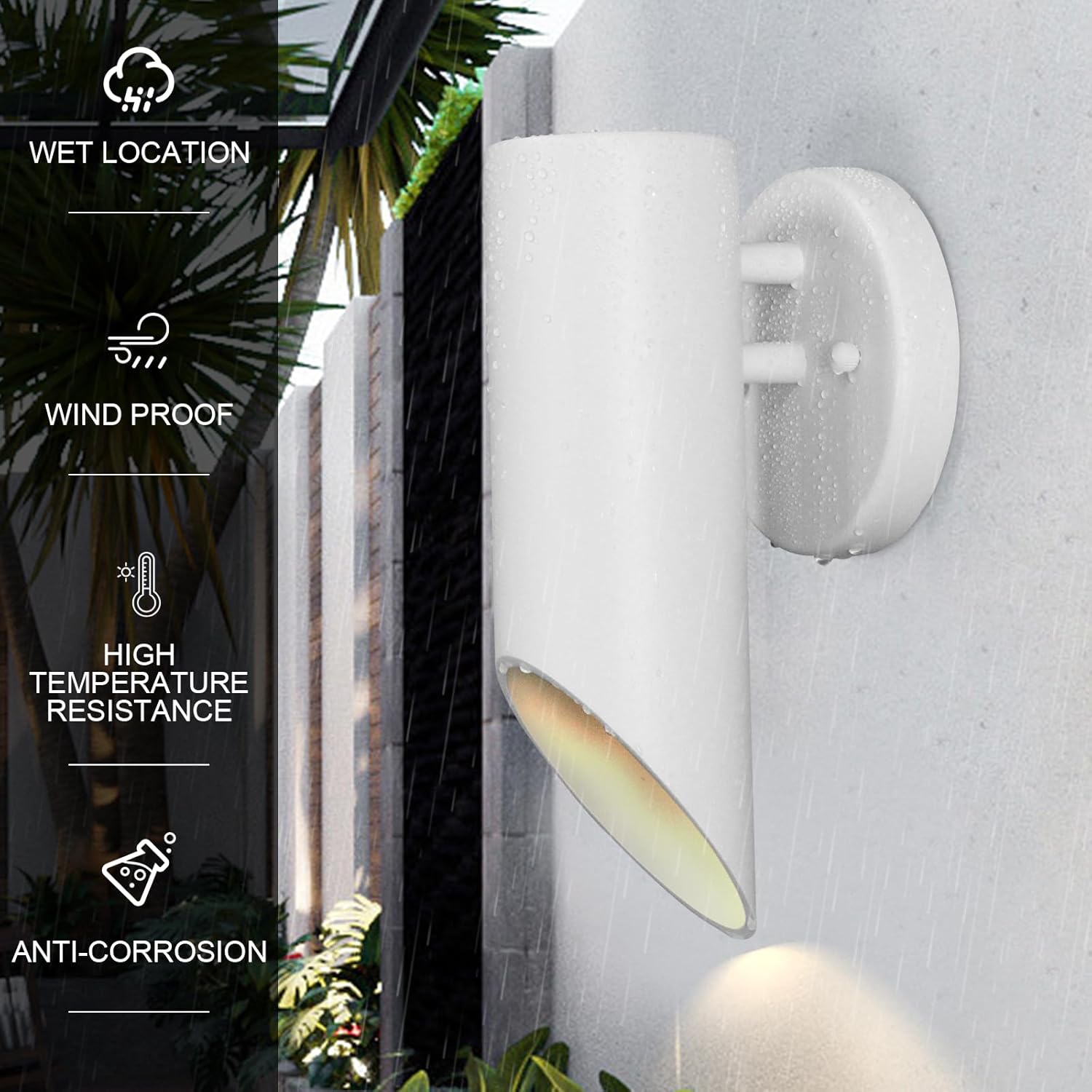 ALVIME – Lámpara de pared para exteriores, linterna moderna impermeable para porche delantero, patio, garaje, aplique exterior antioxidante para