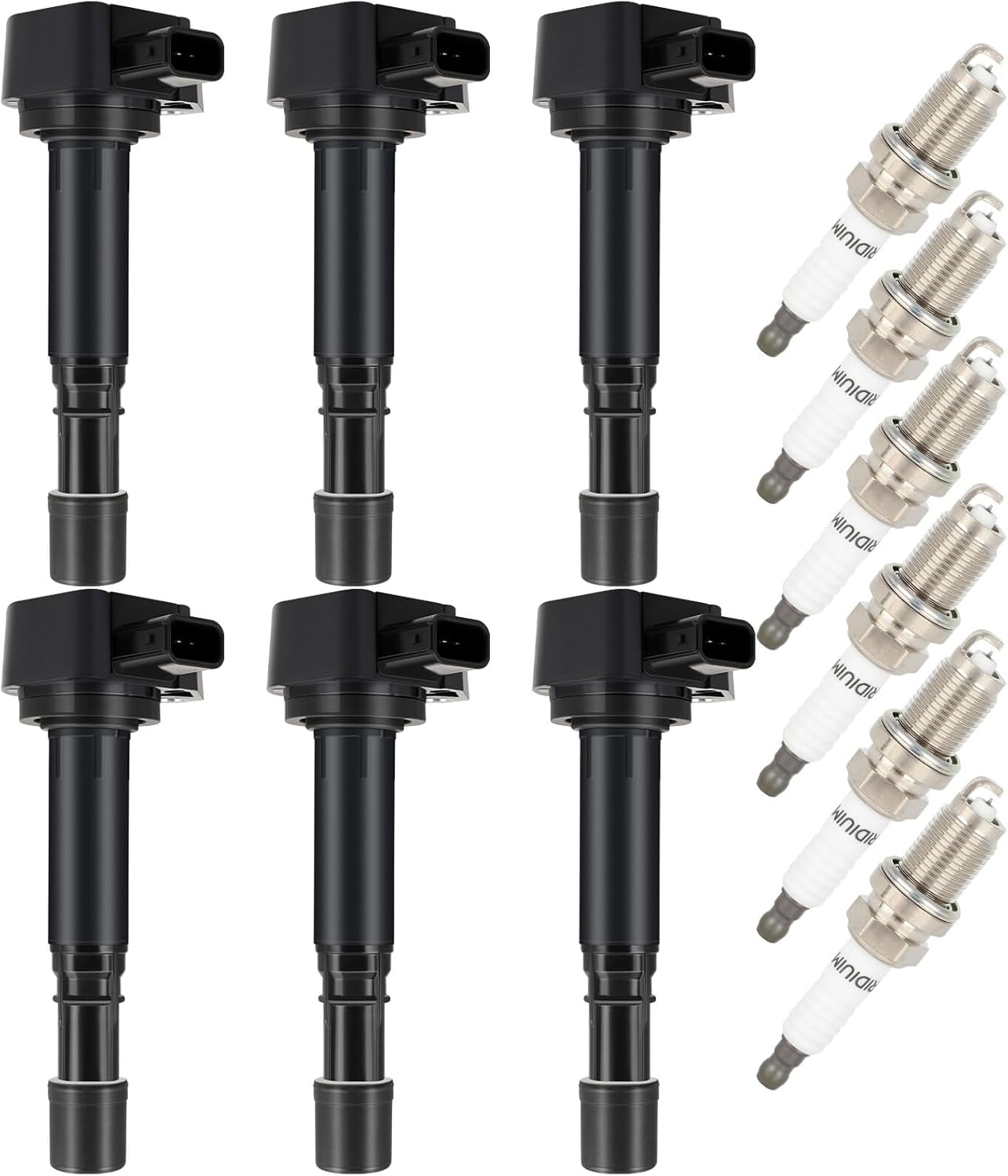 ECCPP UF413 6 bobinas de encendido con 6 bujías de iridio para Honda para Ford para Ford para Ford para Acura1 para Saturn Civic Pilot Ridgeline MDX