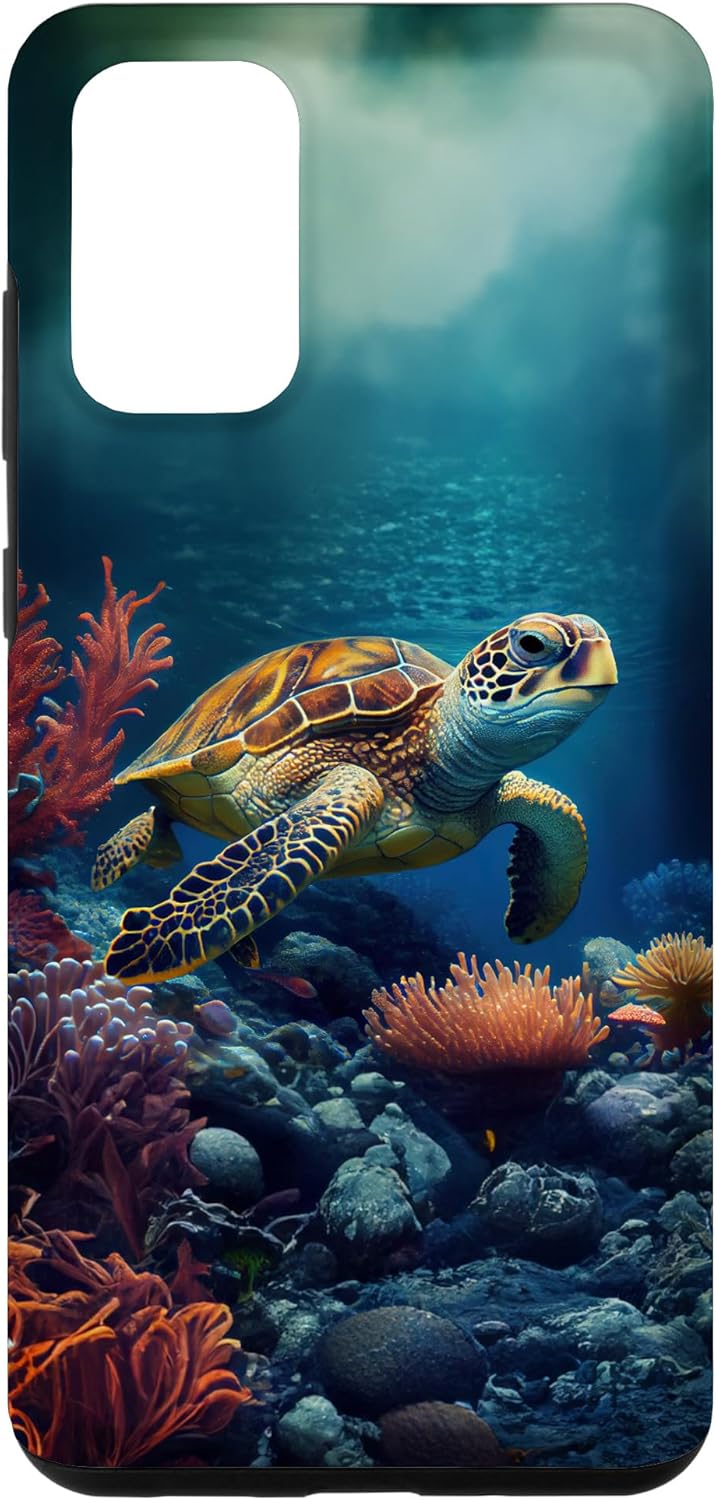 Funda para Galaxy S20+ Sea Swimming Turtle Blue Underwater Ocean Animal Tropical