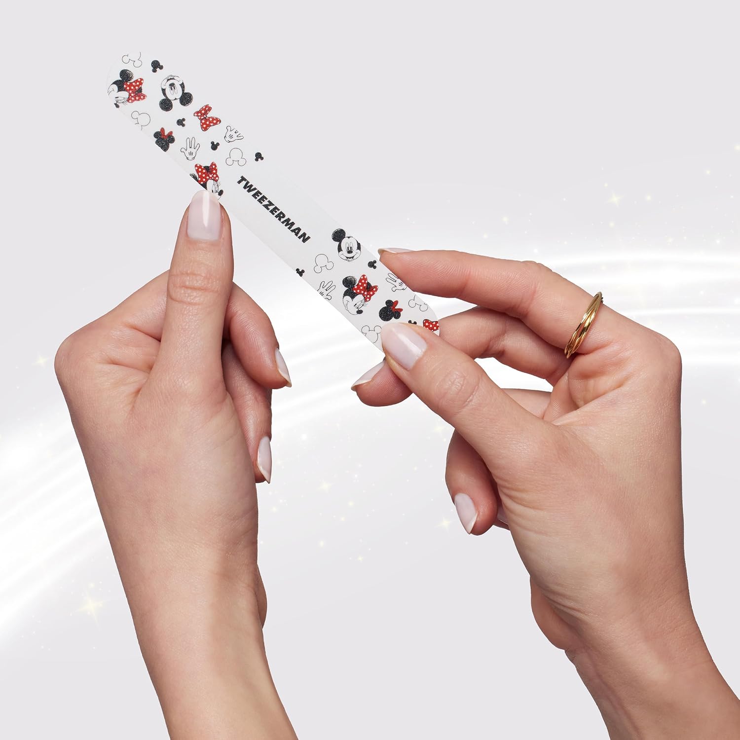 Tweezerman Disney Mickey Mouse y Minnie Mouse – Limas de uñas esistibles para orejas (paquete de 3)