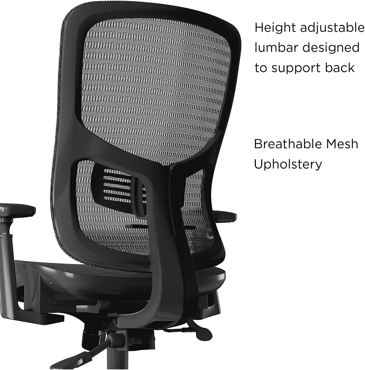 Union & Scale Flexfit Kroy – Silla de trabajo de malla, negro, paquete de 2 (UN59523-CCVS)