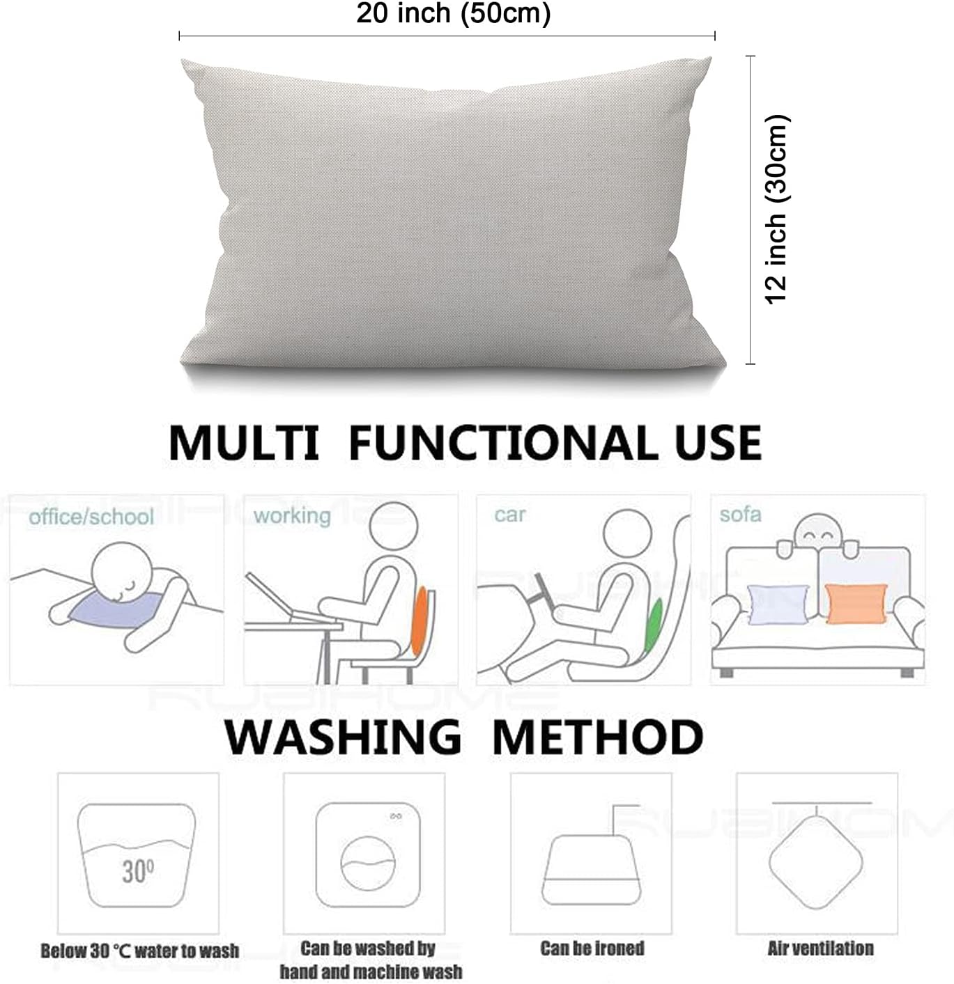 Smooffly Walker Farms – Funda de almohada decorativa, saco de alimentación de caballos de arpillera, funda de almohada lumbar moderna de granja,