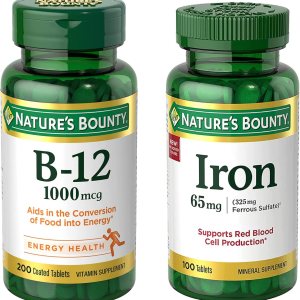 Nature’s Bounty Hierro 65mg y vitamina B12 1000mcg apoya el metabolismo energético. Nature’s Bounty Hierro 65mg y vitamina B12 1000mcg apoya el metabolismo energético.