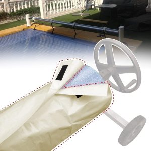 Cubierta protectora de carrete solar para piscina, cubierta impermeable para carrete de piscina, cubierta de manta solar para piscinas de hasta 24 Cubierta protectora de carrete solar para piscina, cubierta impermeable para carrete de piscina, cubierta de manta solar para piscinas de hasta 24
