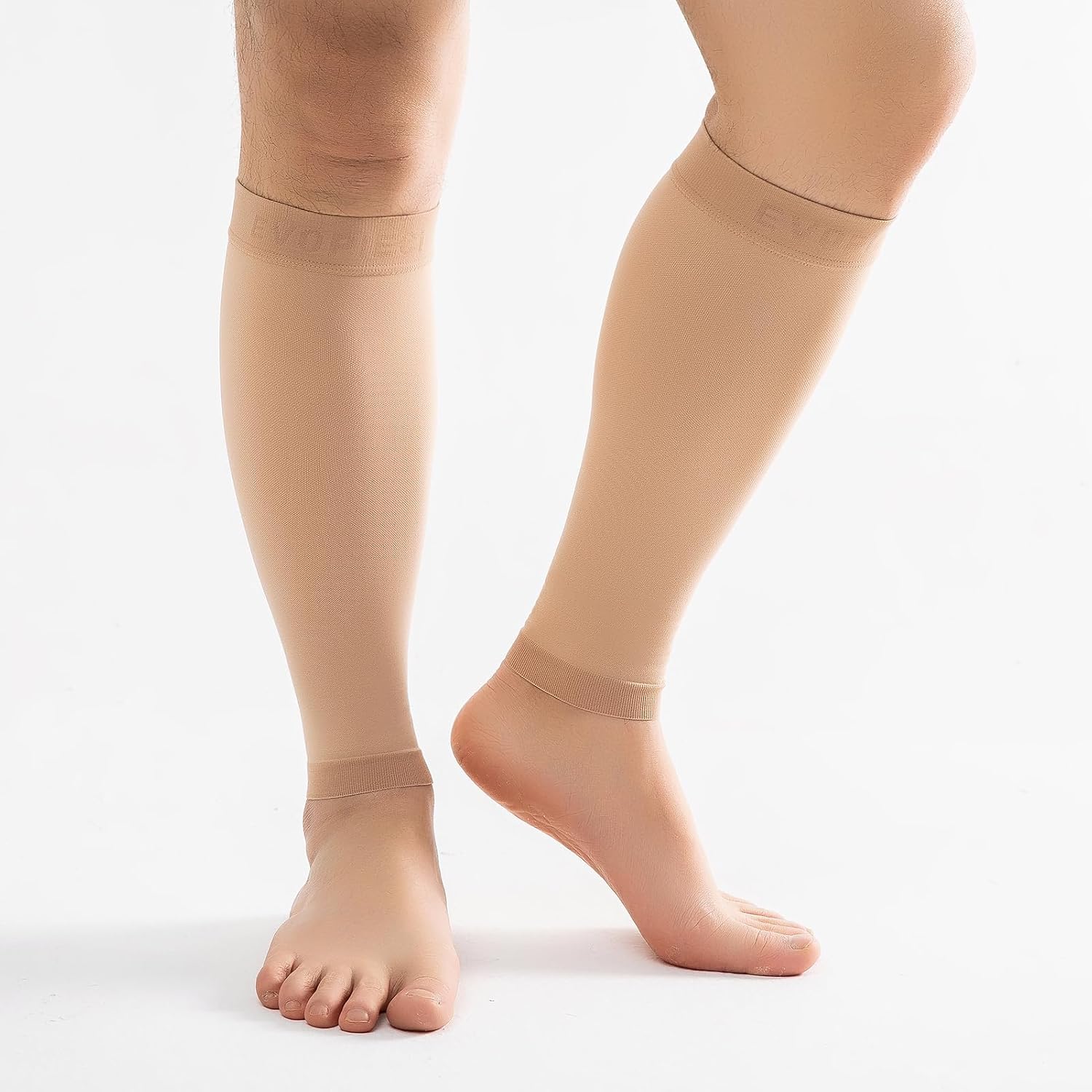 EVOPLECI 20-30mmHg, 1 par de manga de compresión de pantorrilla para hombres y mujeres, soporte ancho para soporte de piernas, alivio del dolor de