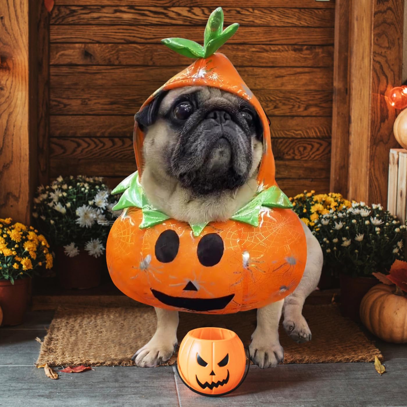 Otunrues Disfraz de calabaza para perro, gato, Halloween, Chucky, trajes de cosplay para mascotas, ropa divertida para mascotas, ropa linda para