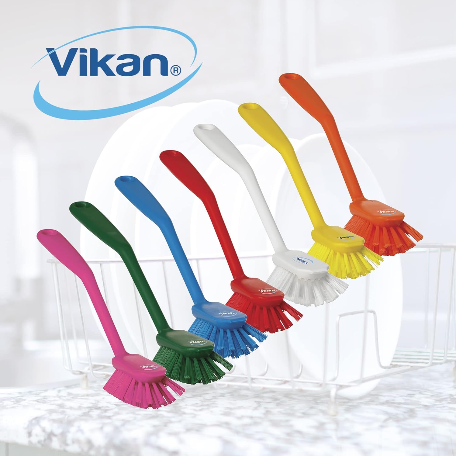 Vikan, Cepillo amarillo, plato, borde de raspado, med, 11 “, PPPBT, 4237