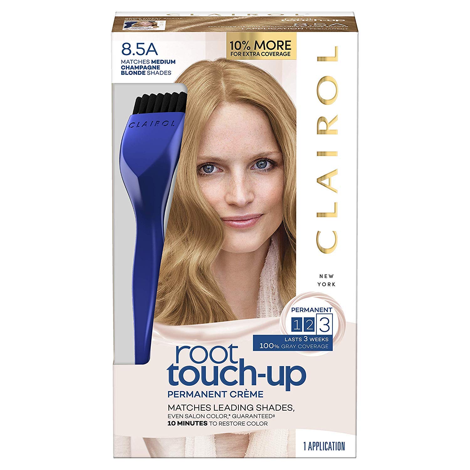 Clairol Root Touch-Up de Nice’n Easy – Tinte permanente para el cabello, color rubio champán medio 8.5A, paquete de 1 unidad