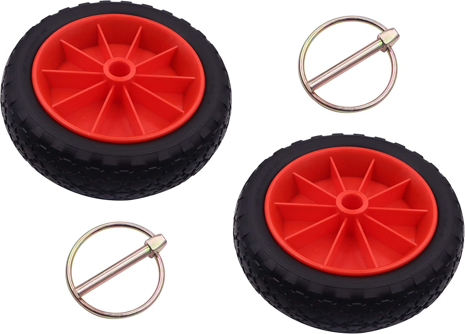 METER STAR 2 ruedas de carrito de kayak de 10 pulgadas, rueda de neumático a prueba de pinchazos para kayak, canoa, carrito de repuesto, diámetro