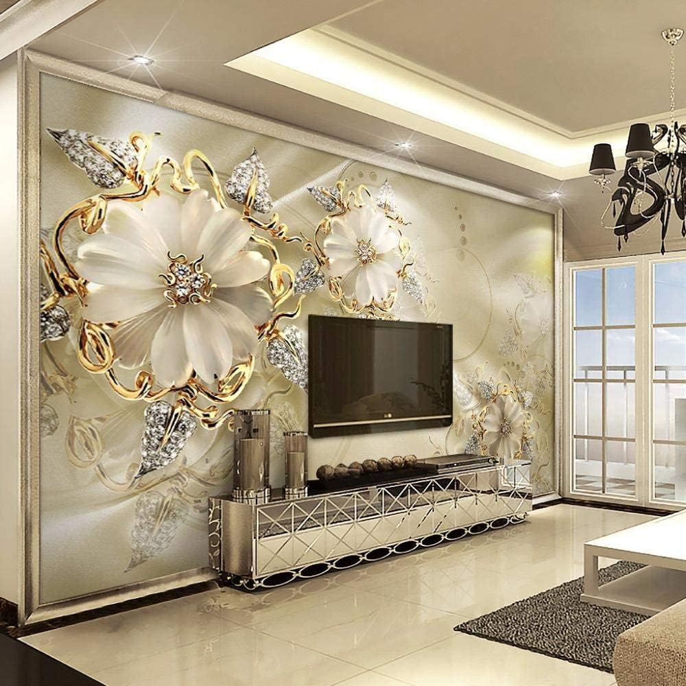 Arte moderno pintura de diamantes 3D papel pintado fotográfico 3D, murales de pared 3D de lujo de alta gama, pintura de pared para sala de estar y