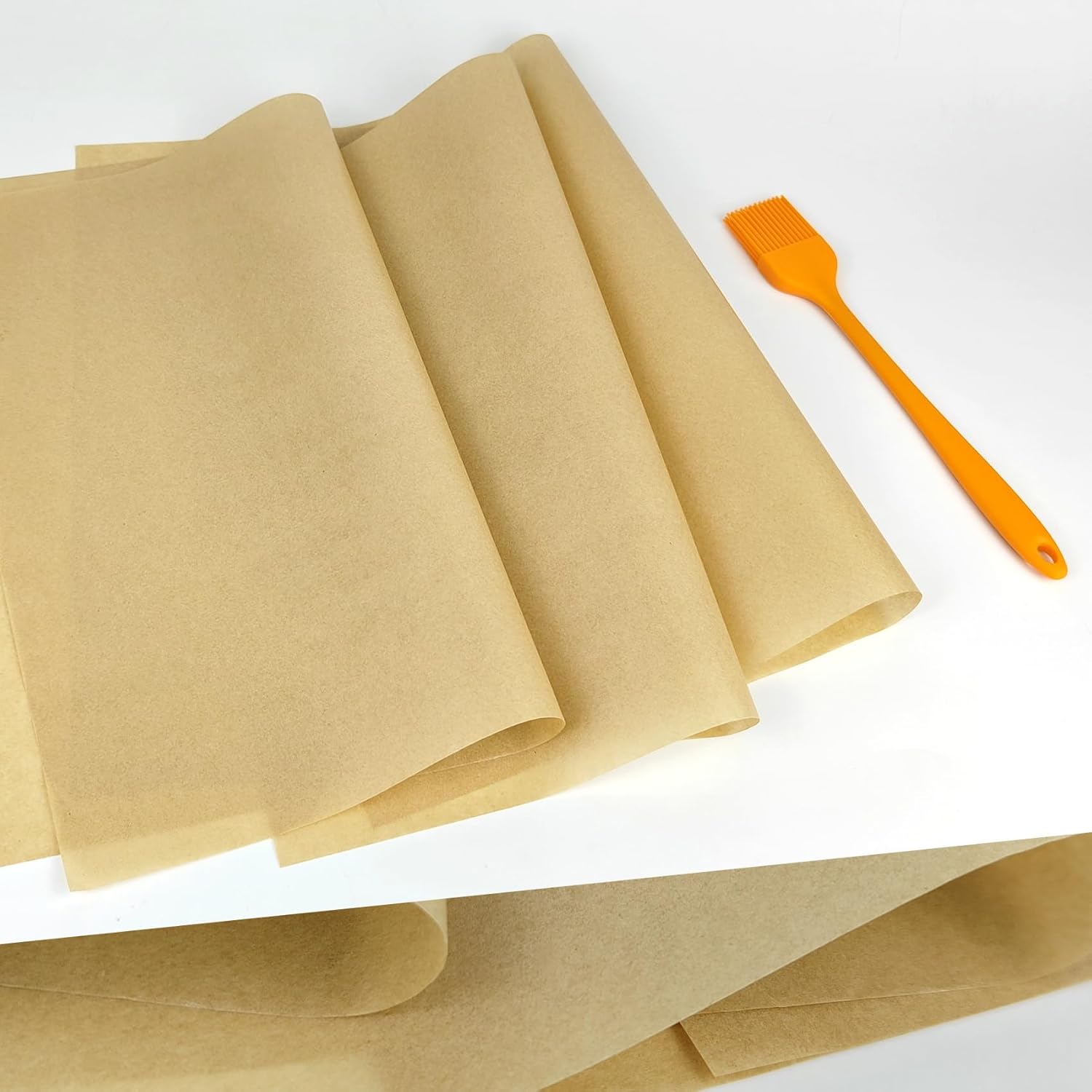 Papel pergamino para hornear, 50 hojas de papel pergamino, (Taoxi) de 12 x 16 pulgadas, antiadherente, precortadas, para hornear, sin blanquear,