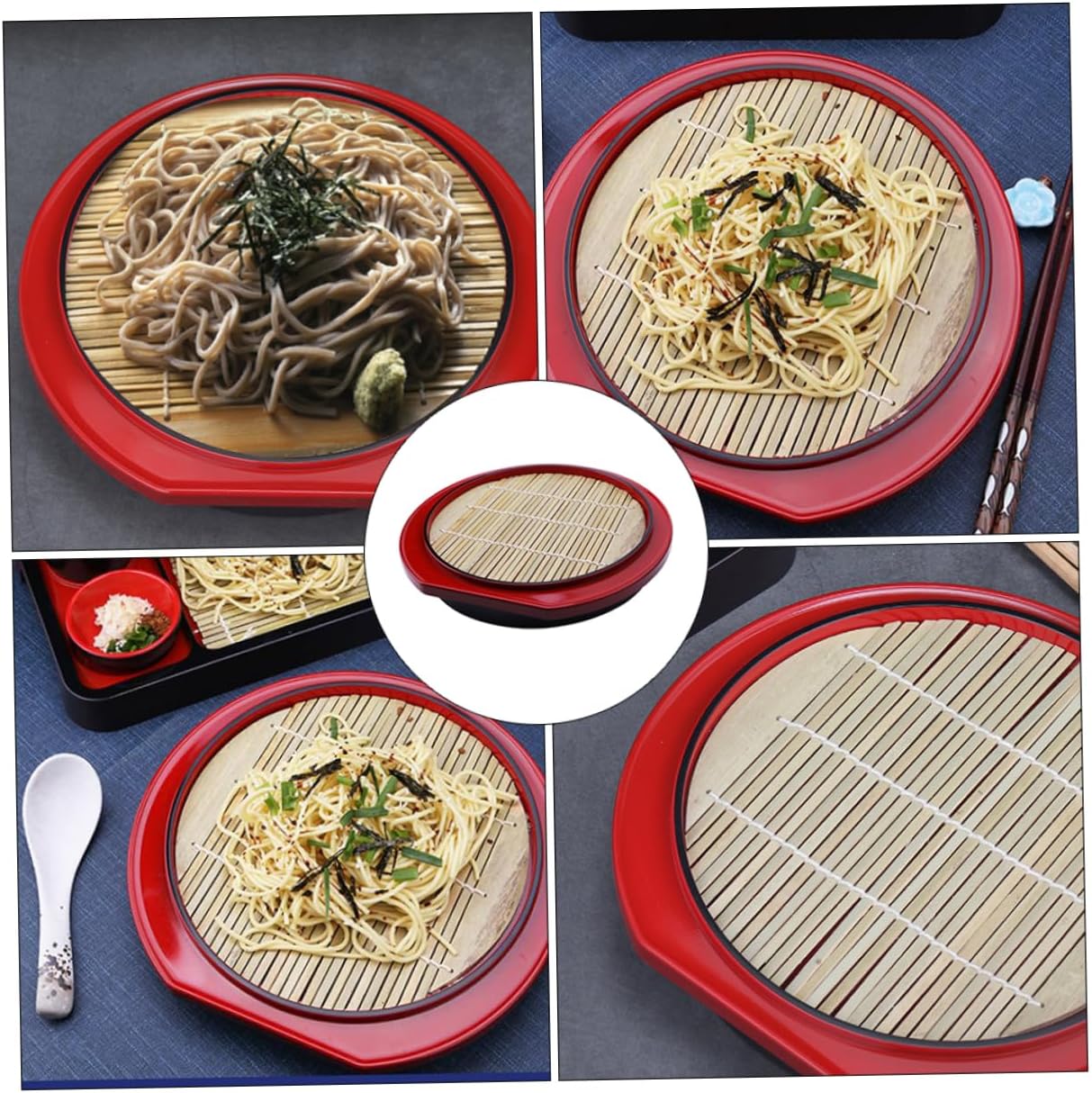 NOLITOY 1 Unidades Placa de fideos fríos japoneses Bandeja de fideos japoneses Plato de servir Plato de salsa japonesa Platos Japoneses Bandeja de
