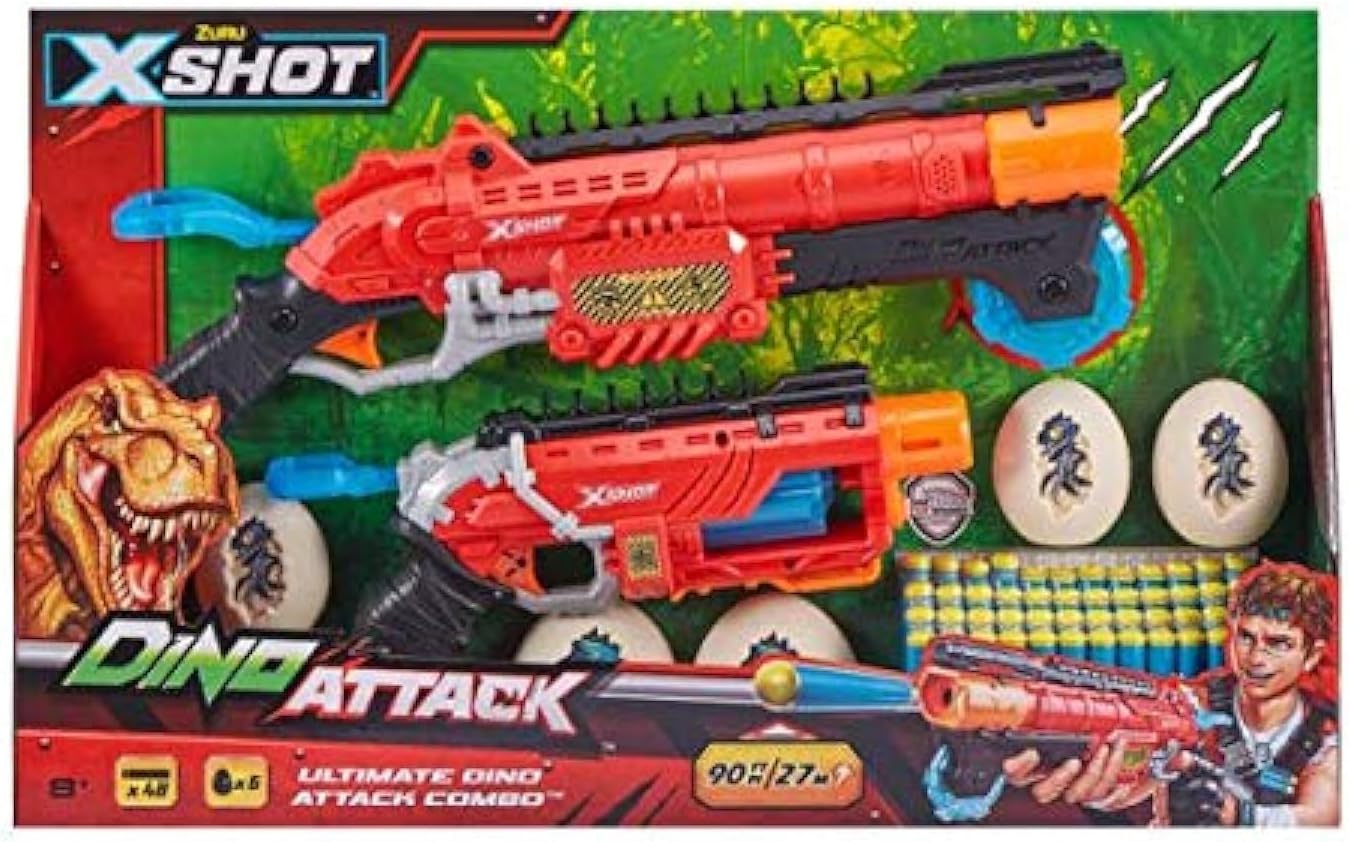 Raj Toy Store X-Shot Dino Attack Ultimate Dino Attack Combo, multicolor