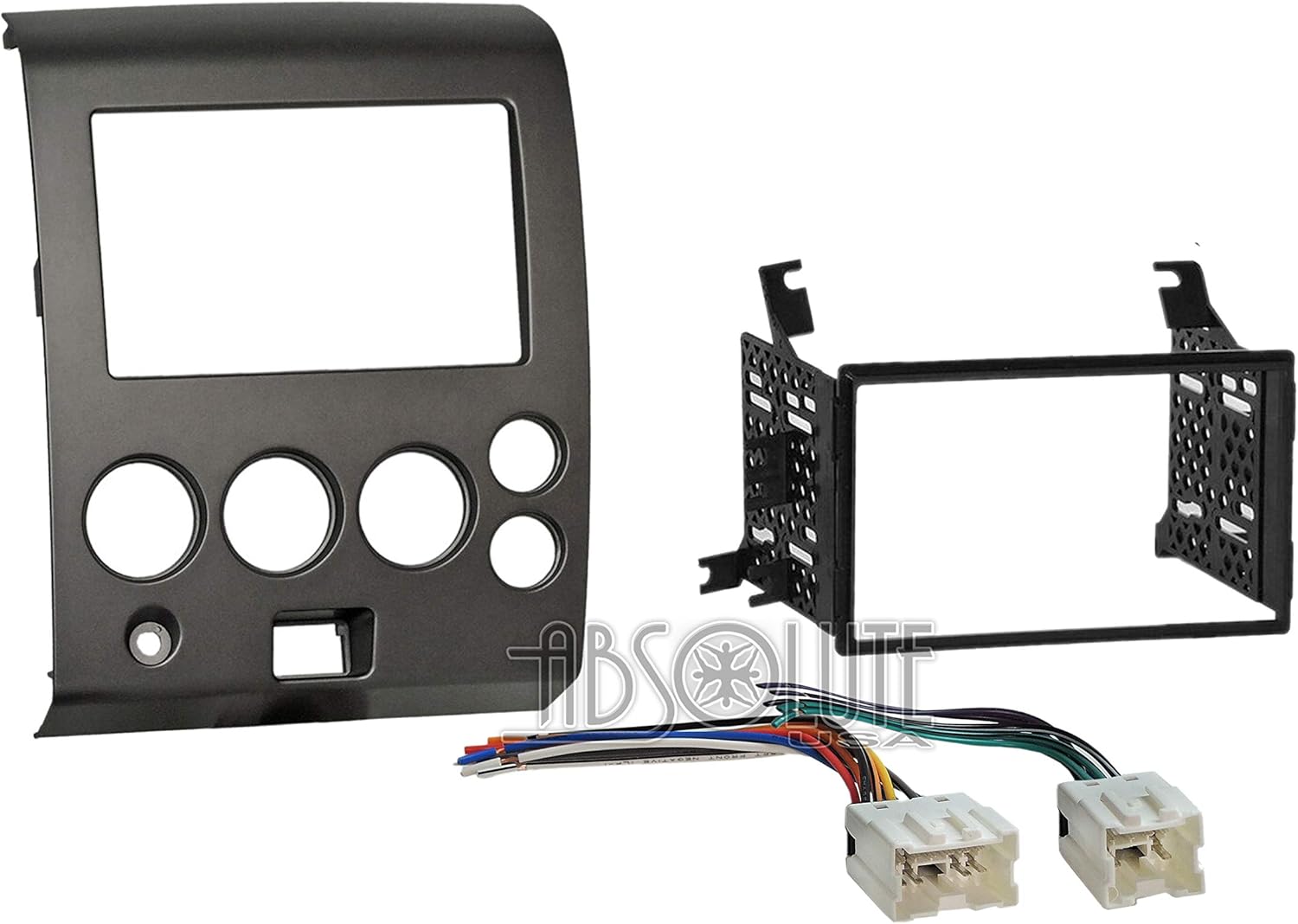 Absolute USA ABS99-7406 – Arnés estéreo doble DIN para Nissan Titan 2004-2005, kit de instalación de tablero de radio