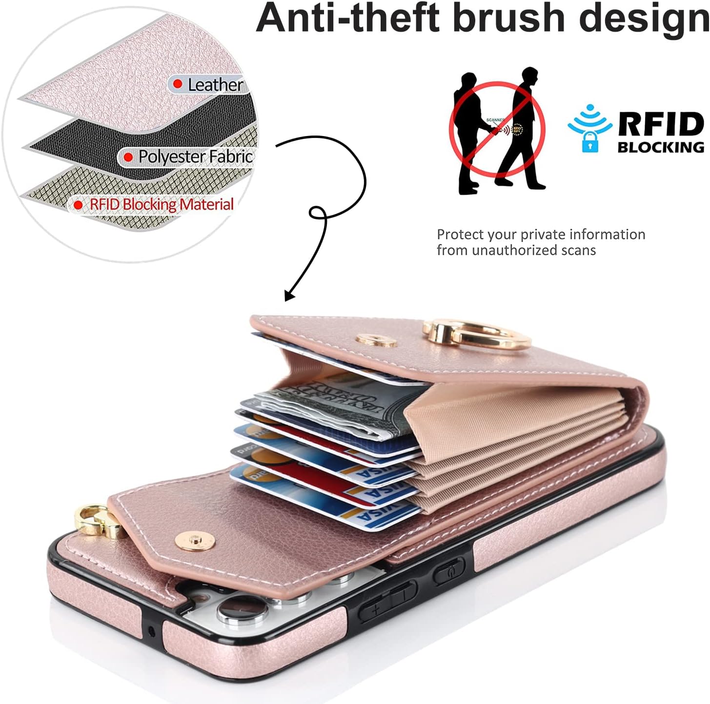 Asuwish Funda de teléfono para Samsung Galaxy S22 Plus S22+ 5G Funda tipo cartera con protector de pantalla de vidrio templado y anillo de bloqueo