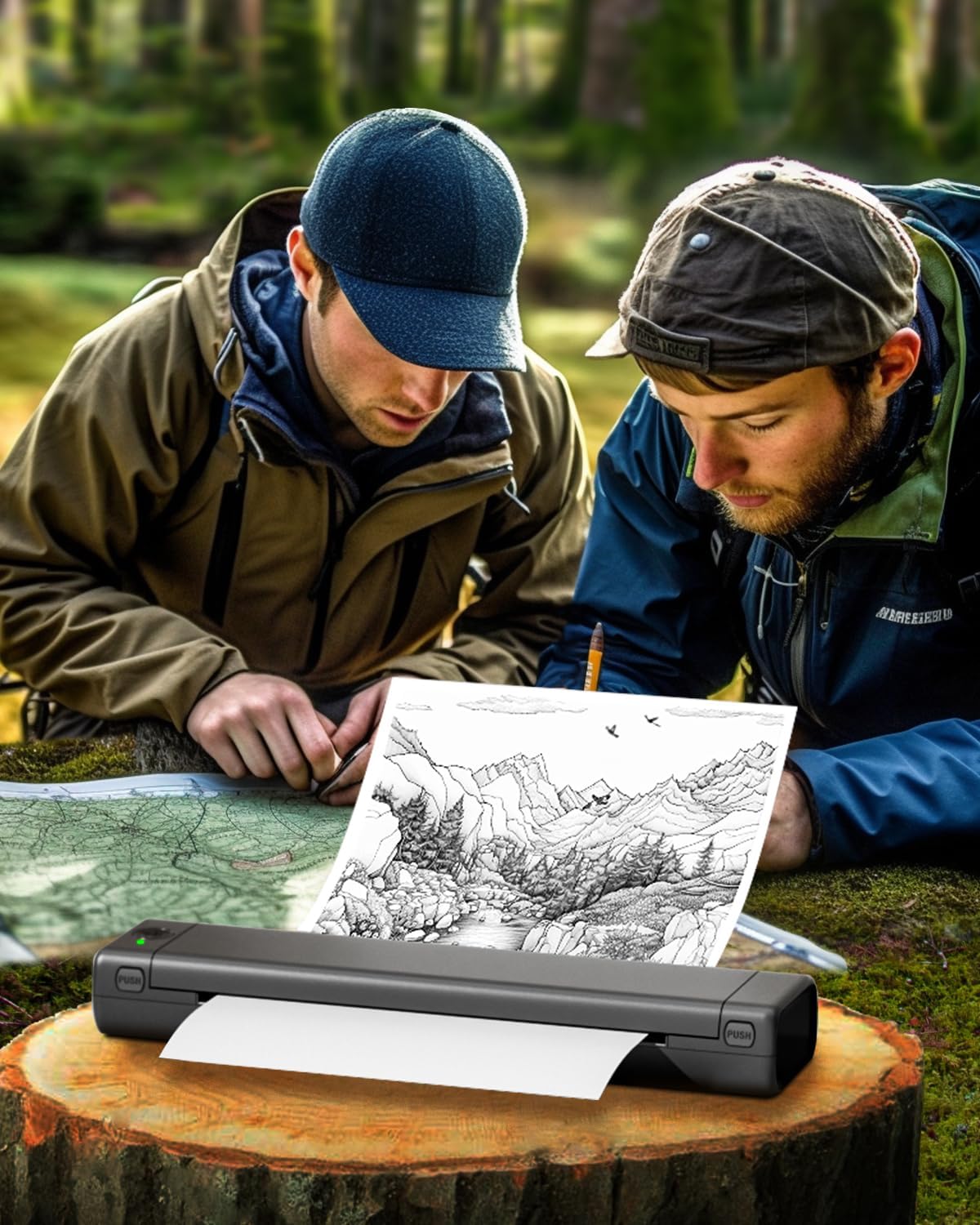 Phomemo M08F – Impresora portátil + papel térmico A4, 200 piezas, impresora Bluetooth inalámbrica para el hogar, negocios, M08F-A4, impresora