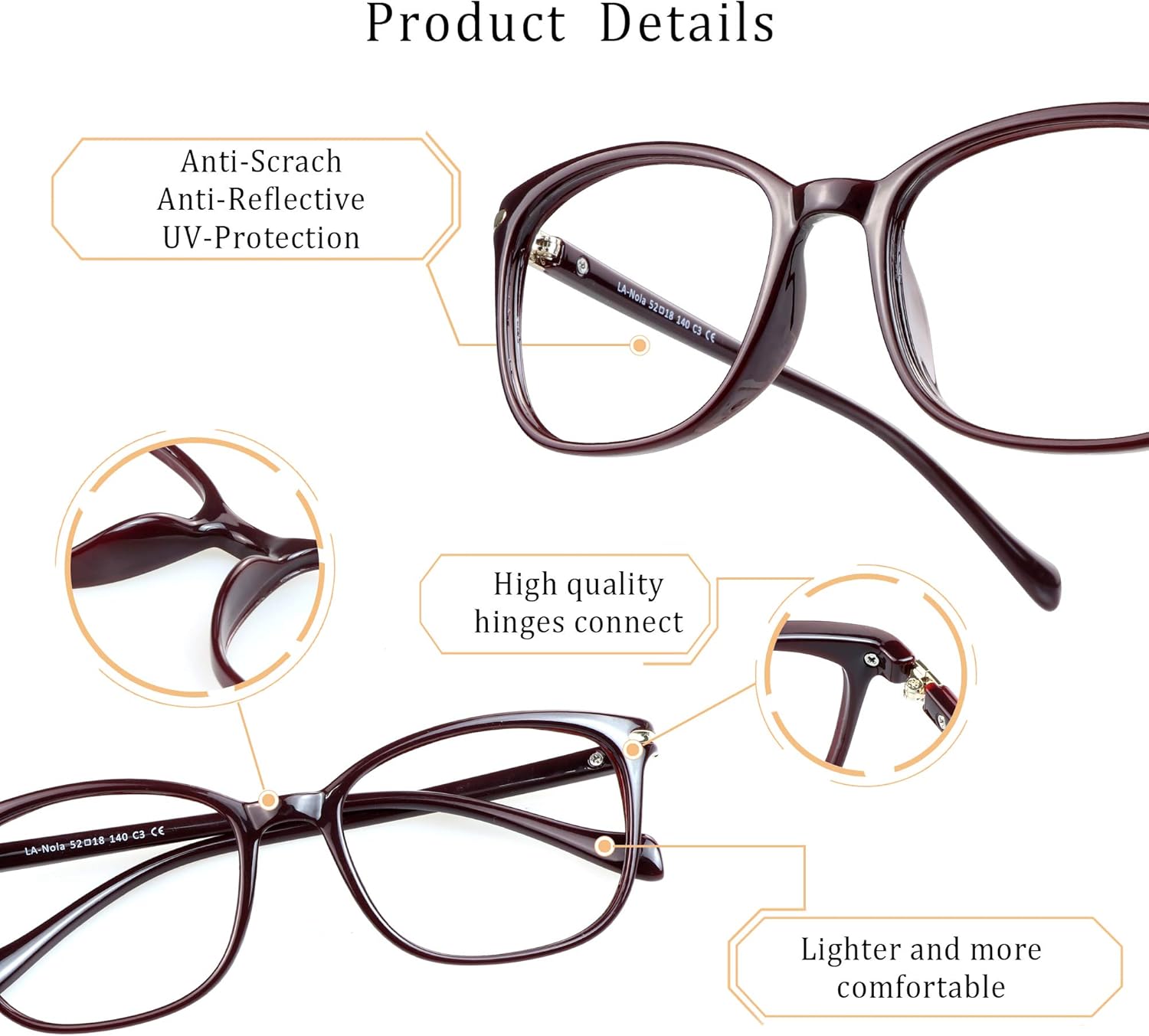 LifeArt – Anteojos con filtro de luz azul para hombres y mujeres, previenen la fatiga visual, para leer en la computadora y para ver televisión