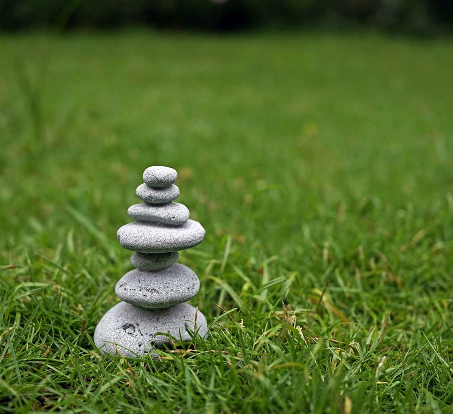 2 piezas de piedras apilables zen, estatuas de rocas hechas a mano, decoración de jardín japonés, accesorios de meditación de yoga relajante para