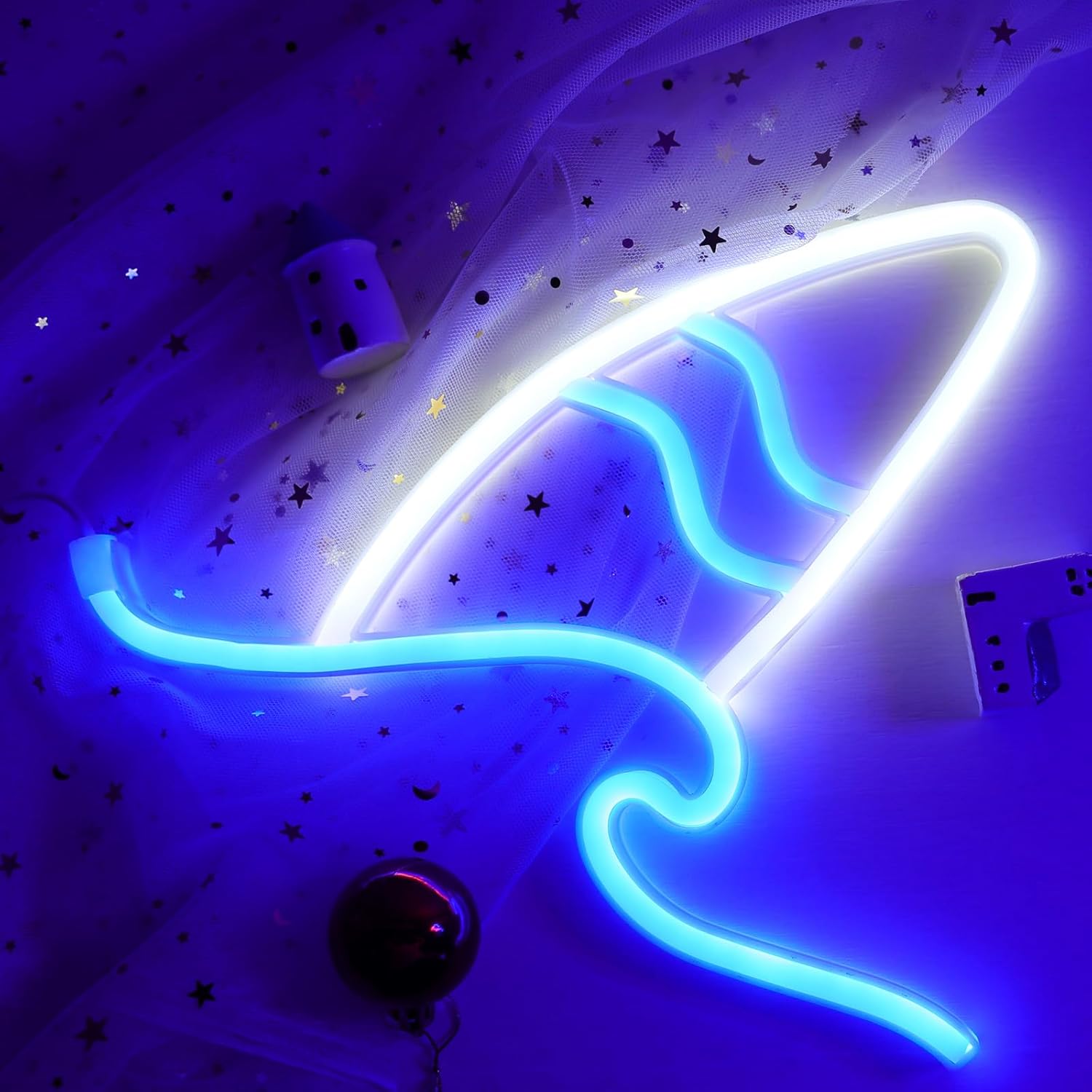 Letreros de neón de olas para decoración de pared, luz LED de neón de ondas de playa, tabla de surf, sala de sufer, agua de mar, olas del océano,