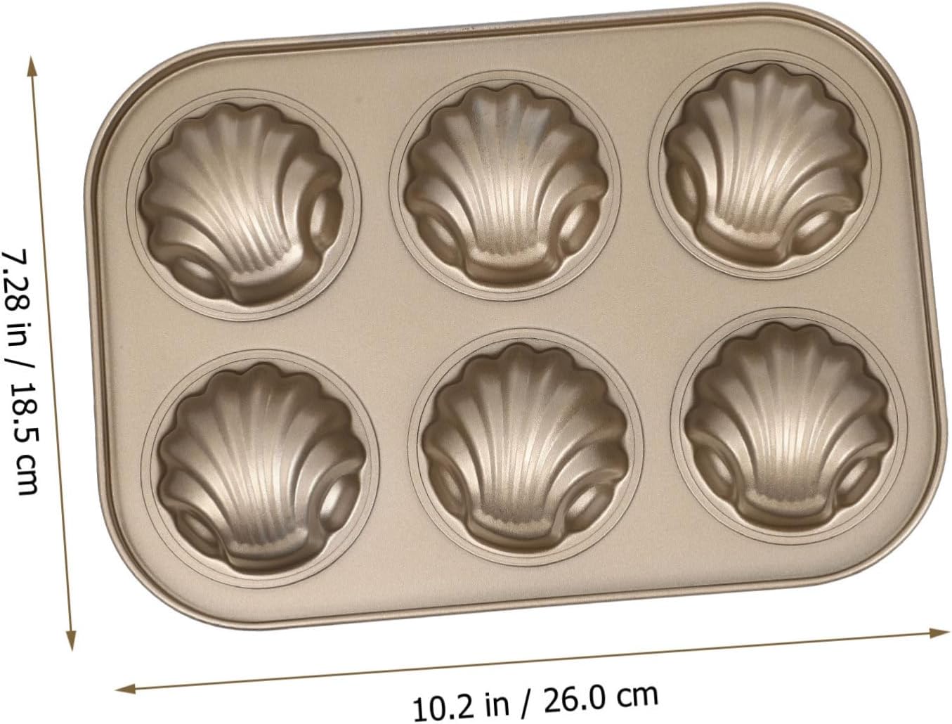 3 piezas de molde para tartas, molde para hornear galletas, decoración de boda, moldes para magdalenas, antiadherentes, 6 moldes de madeleine, molde