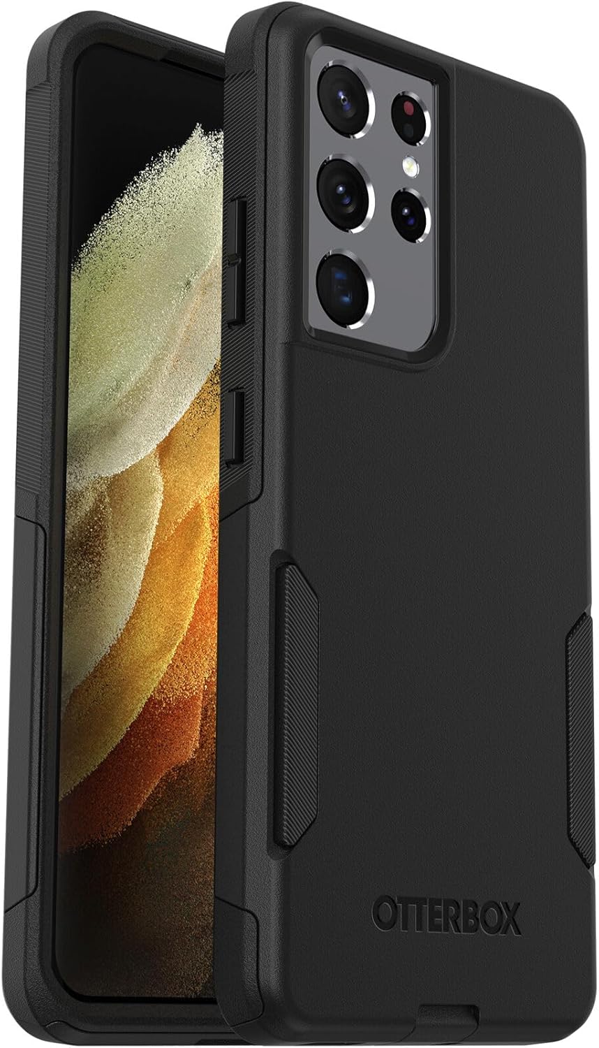OtterBox Commuter Series – Funda para Samsung Galaxy S21 Ultra 5G (solamente), embalaje no minorista, color negro