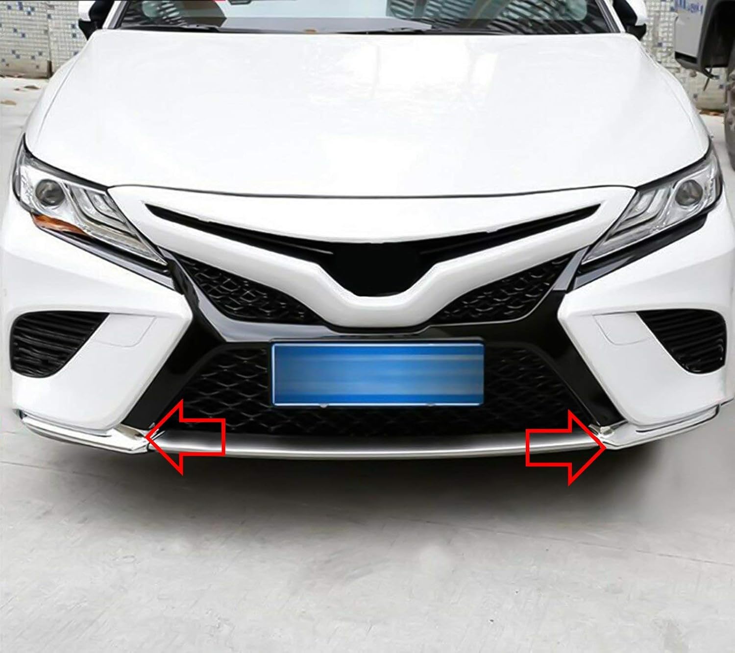 Xotic Tech – Alerón de parachoques delantero, divisor de labio, cromado, compatible con Toyota Camry SE XSE 2018-2020