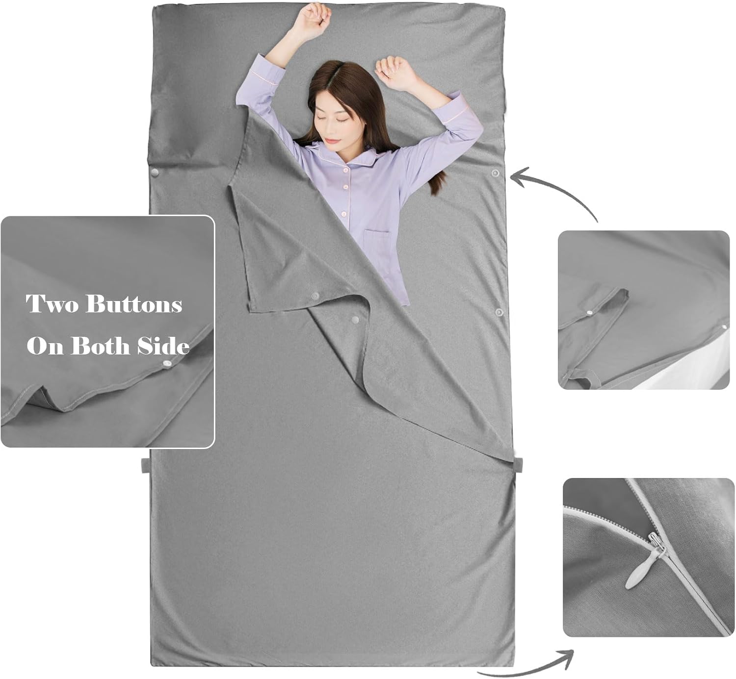 Saco de dormir para acampar y viajar sábanas para adultos – Hostels & Traveling Sleep Sack