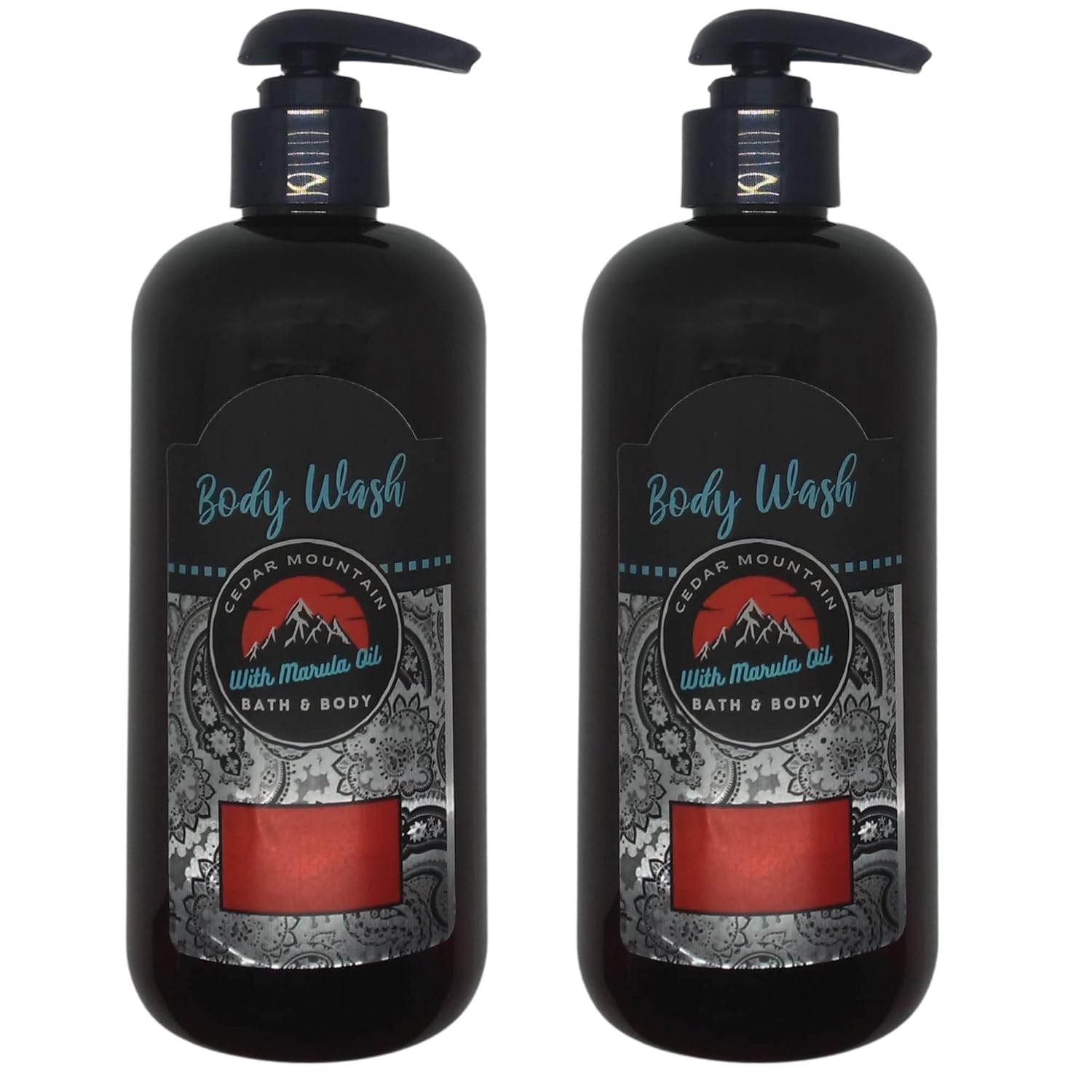 Cedar Mountain Honeysuckle & Jasmine Body Wash con aceite de marula, 12 onzas (paquete de 2)