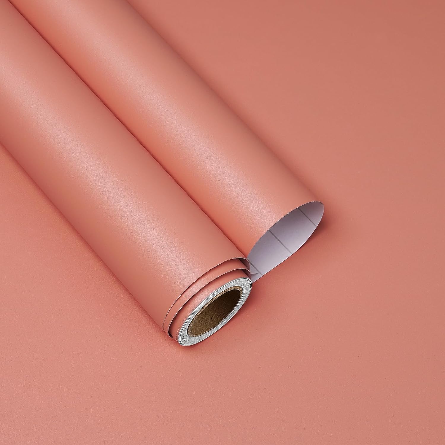 YENHOME Papel tapiz rosa coral, papel tapiz de despegar y pegar para dormitorio, cocina, papel adhesivo rosa autoadhesivo para escritorio, armario,