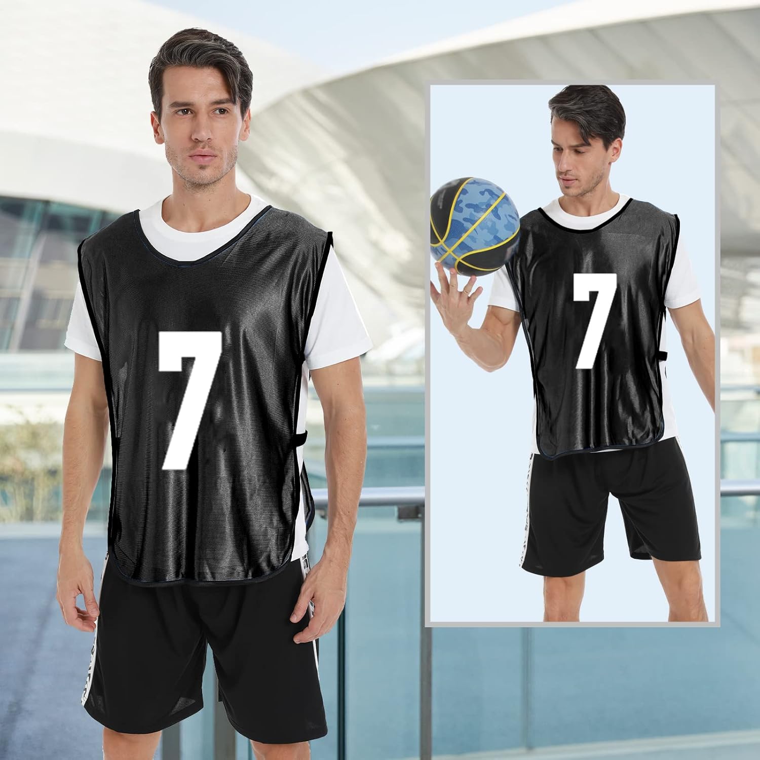 PULUOMASI Scrimmage – Chaleco de entrenamiento (12 unidades) para deportes de equipo, camisetas para adultos y jóvenes, baberos de fútbol, camisetas