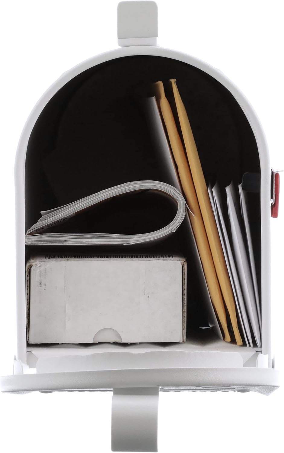 Architectural Mailboxes Admiral ADM11WAM – Buzón de aluminio para montaje en poste, código de compatibilidad A, color blanco texturizado, capacidad