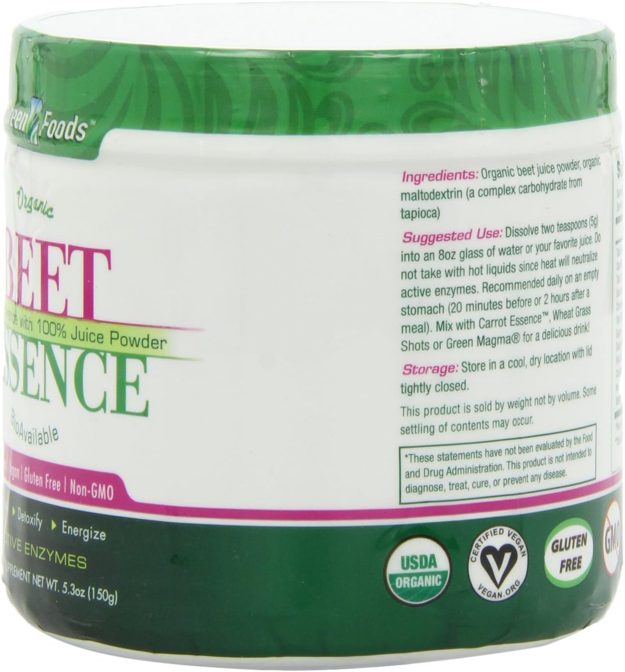Green Foods Esencia de remolacha, 5.3 onzas