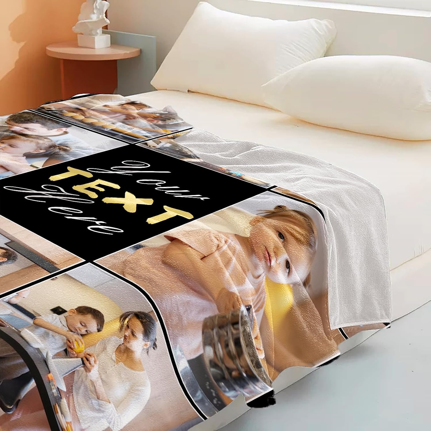 Manta personalizada con imagen, manta personalizada, regalos para cumpleaños, Navidad, boda, manta de fotos personalizada, regalos de pareja para