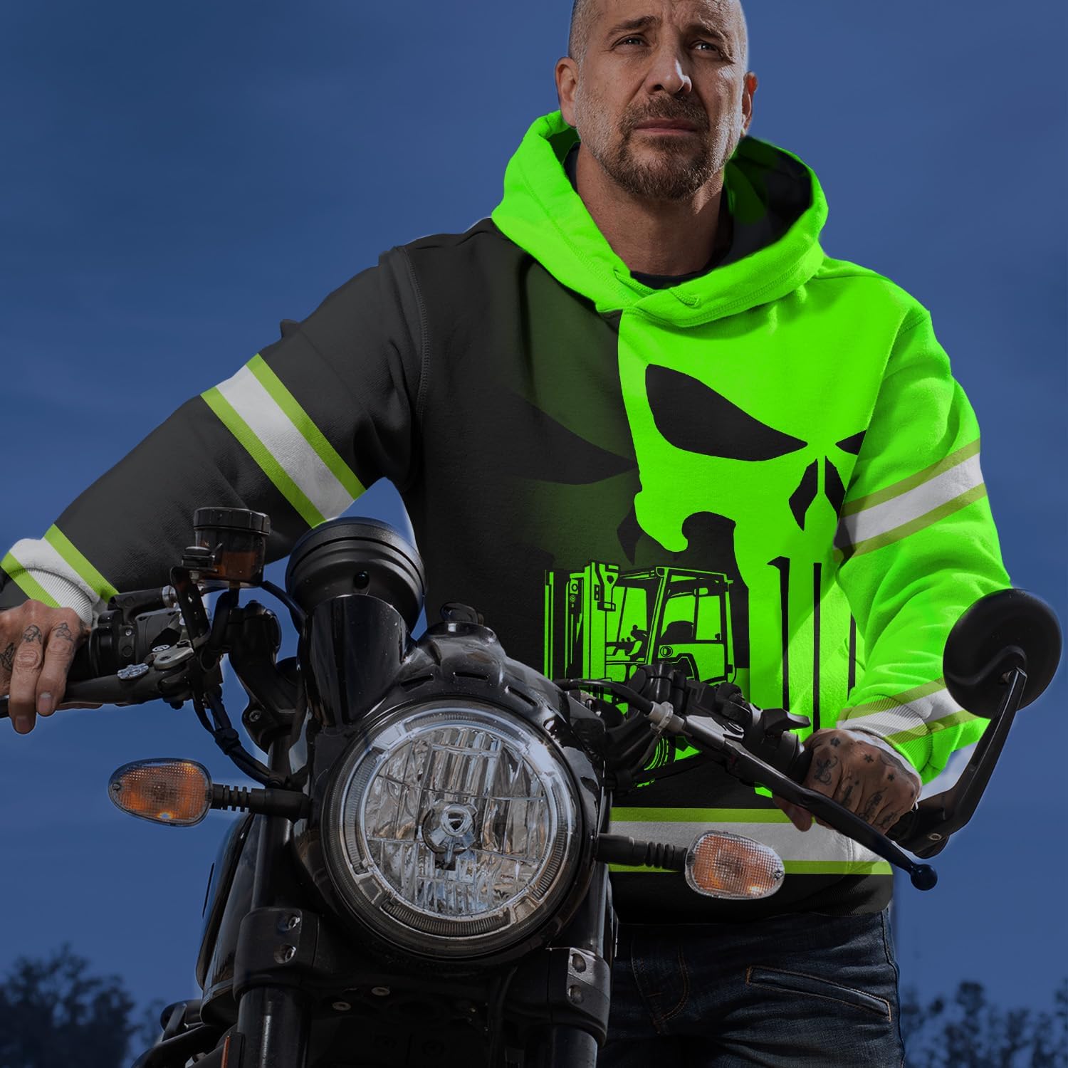 Matedecor Sudadera con capucha de alta visibilidad para hombres Hi Vis Hoodie Jobs Collection Nombre personalizado Clase 3 Sudadera con capucha