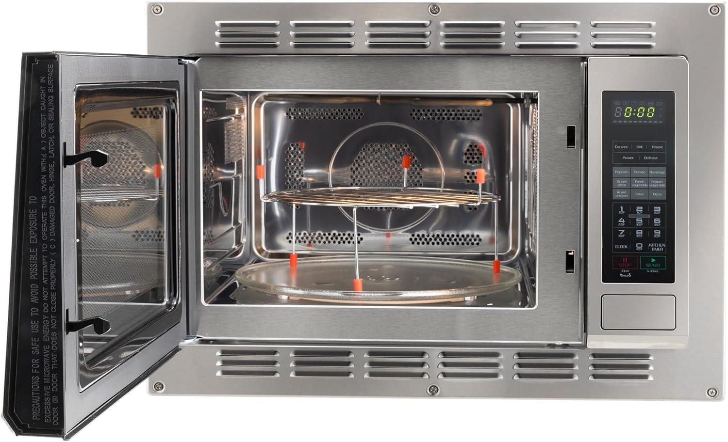 RecPro Microondas de convección RV de acero inoxidable de 1.1 pies cúbicos  120 V  Microondas  Electrodomésticos  Reemplazo directo para punta alta