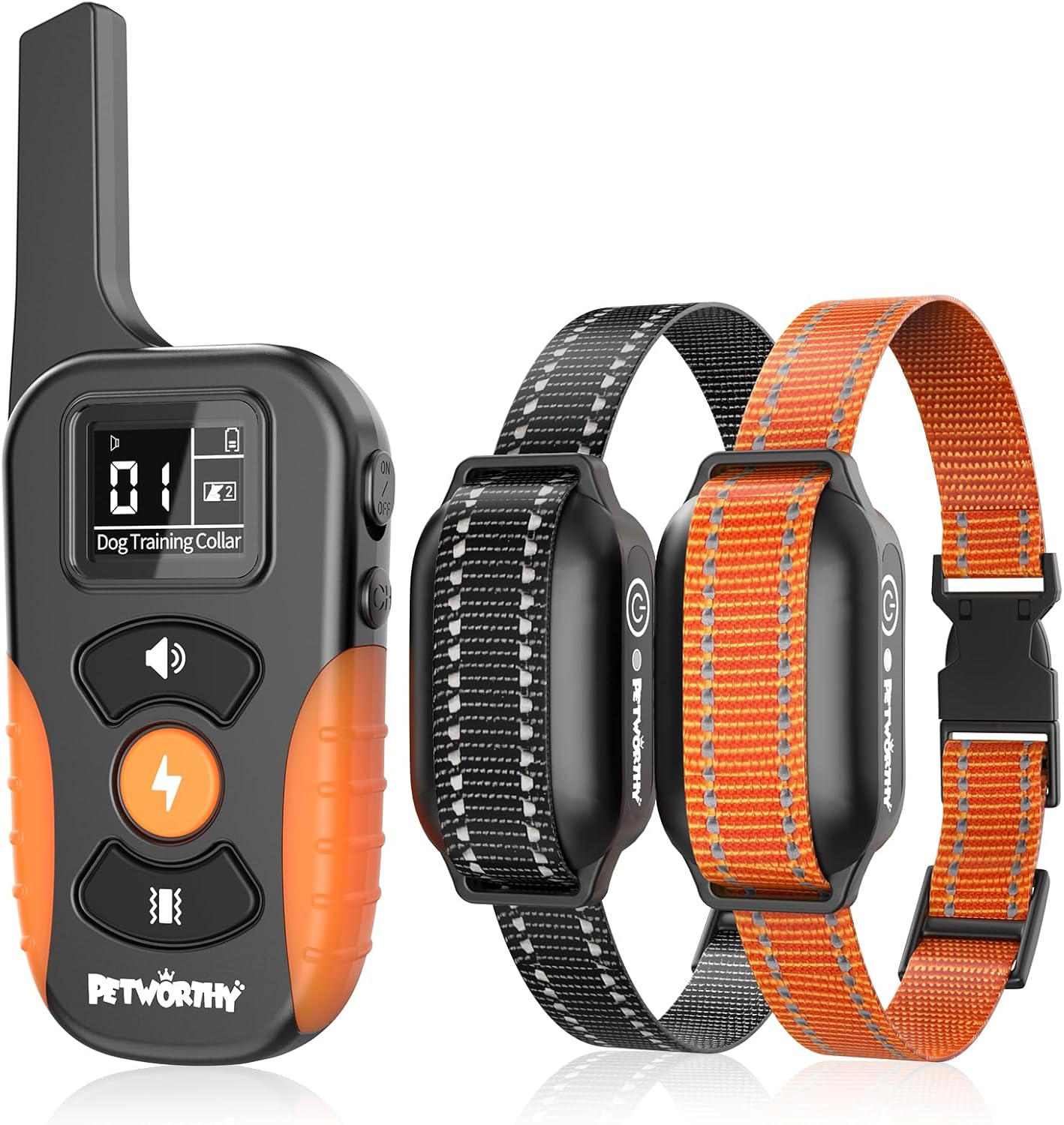 Collar de choque para perros para 2 perros collar de entrenamiento de perros de 3300 pies con control remoto actualizado IPX7 impermeable collar