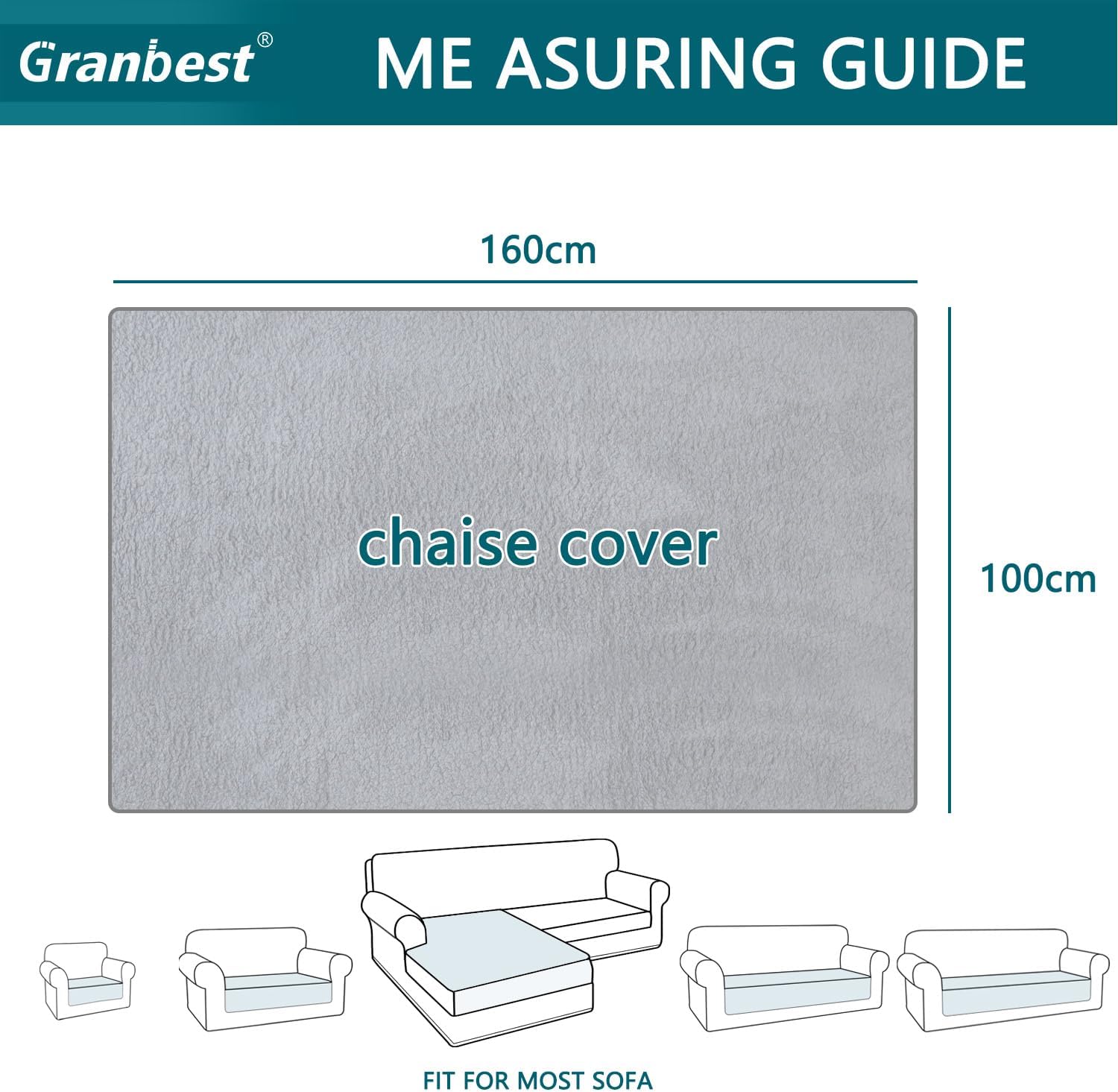 Granbest Funda de sofá gruesa súper suave en forma de L, antideslizante, funda de sofá esquinero grande para mascotas (diván, beige)
