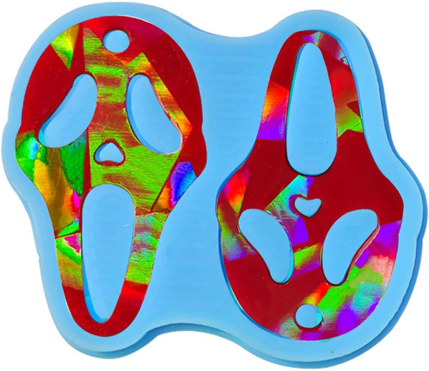 Moldes de resina para aretes de Halloween, molde de silicona para fundición de epoxi, molde de epoxi para hacer joyas