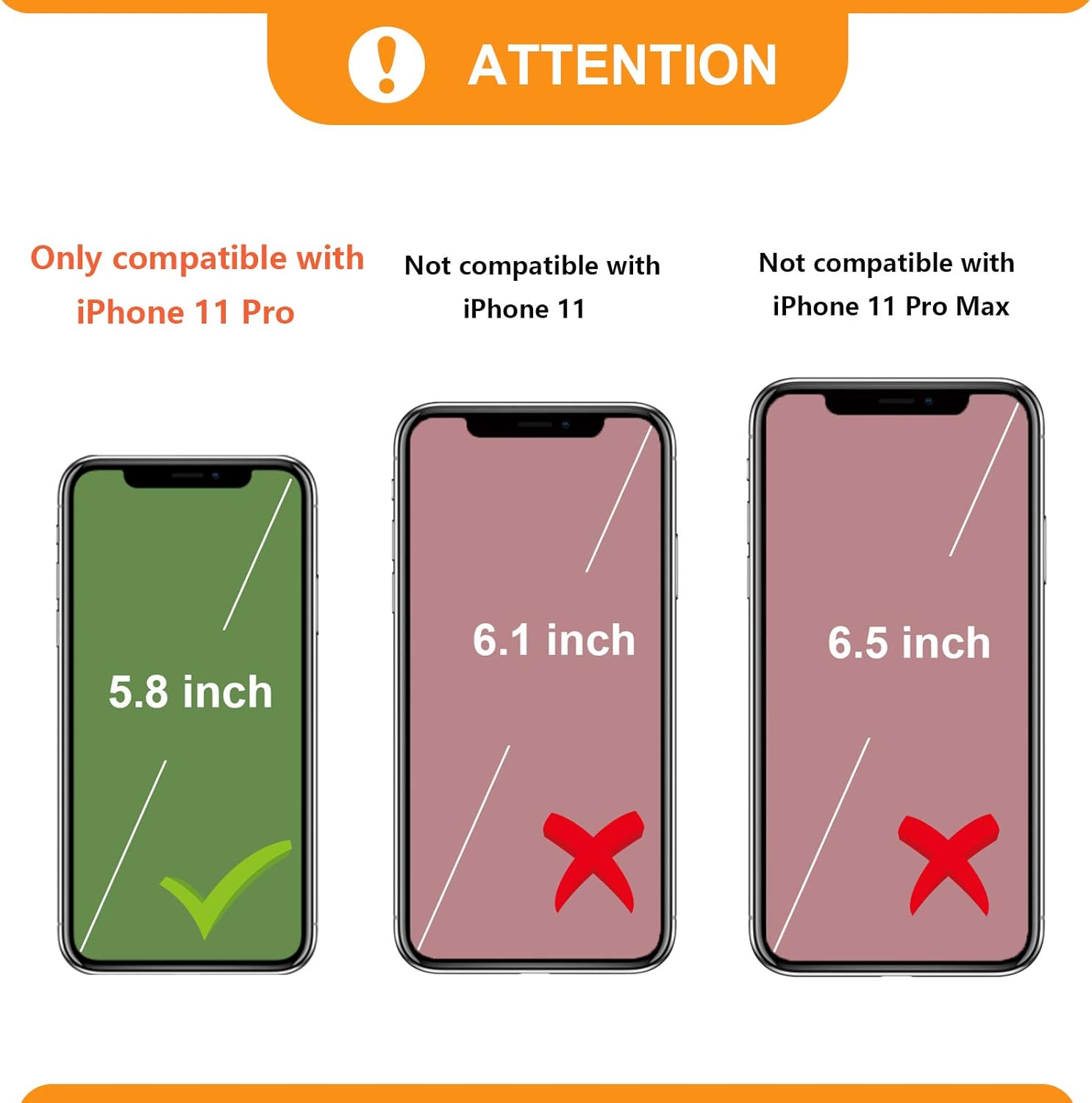 Bocasal Funda tipo cartera cruzada para iPhone 11 Pro con tarjetero, protector de ranura para tarjetas con cremallera, a prueba de golpes, con