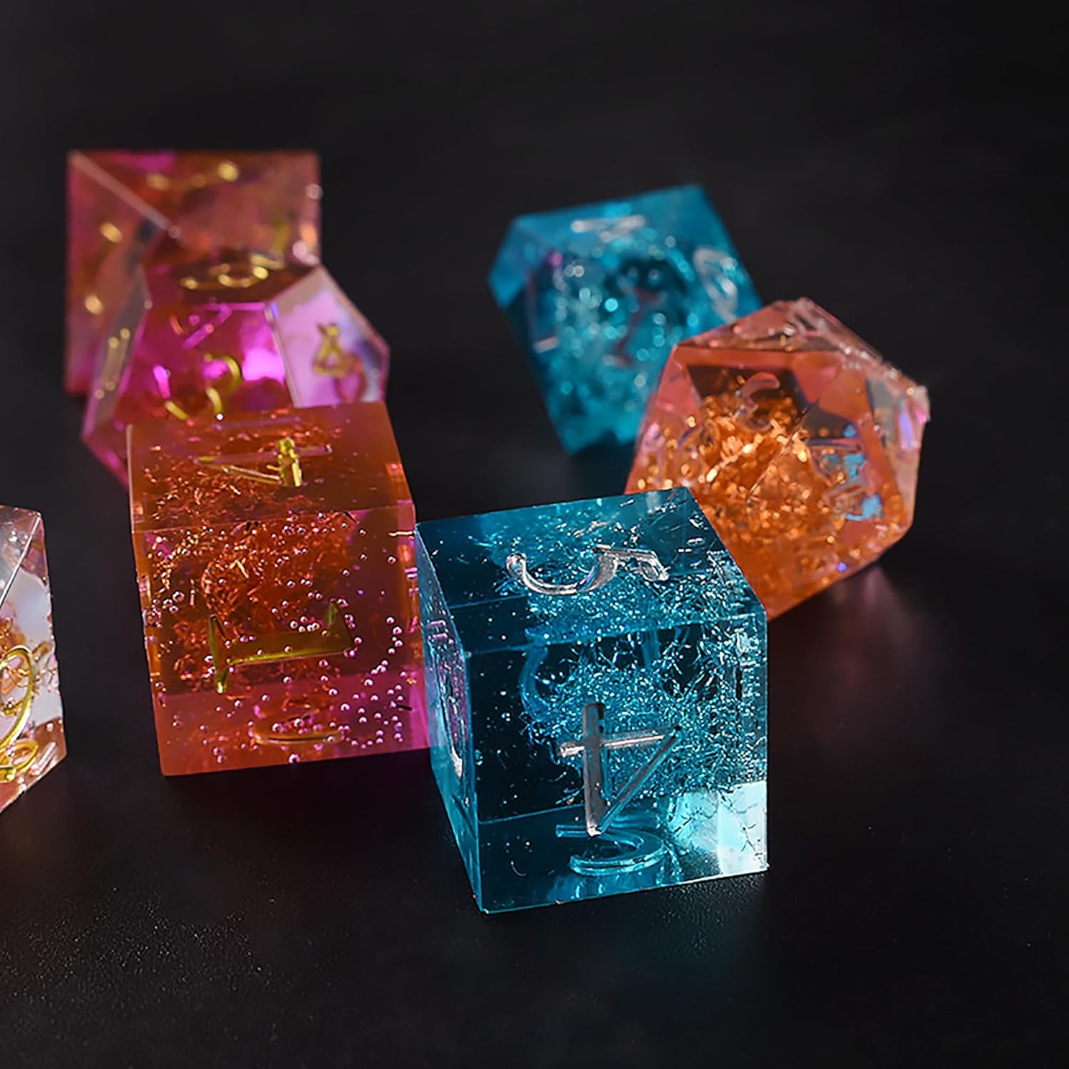 Molde para dados de 7 cavidades, molde de dados de resina para hacer resina, molde de silicona para velas para decorar el hogar, molde para hacer