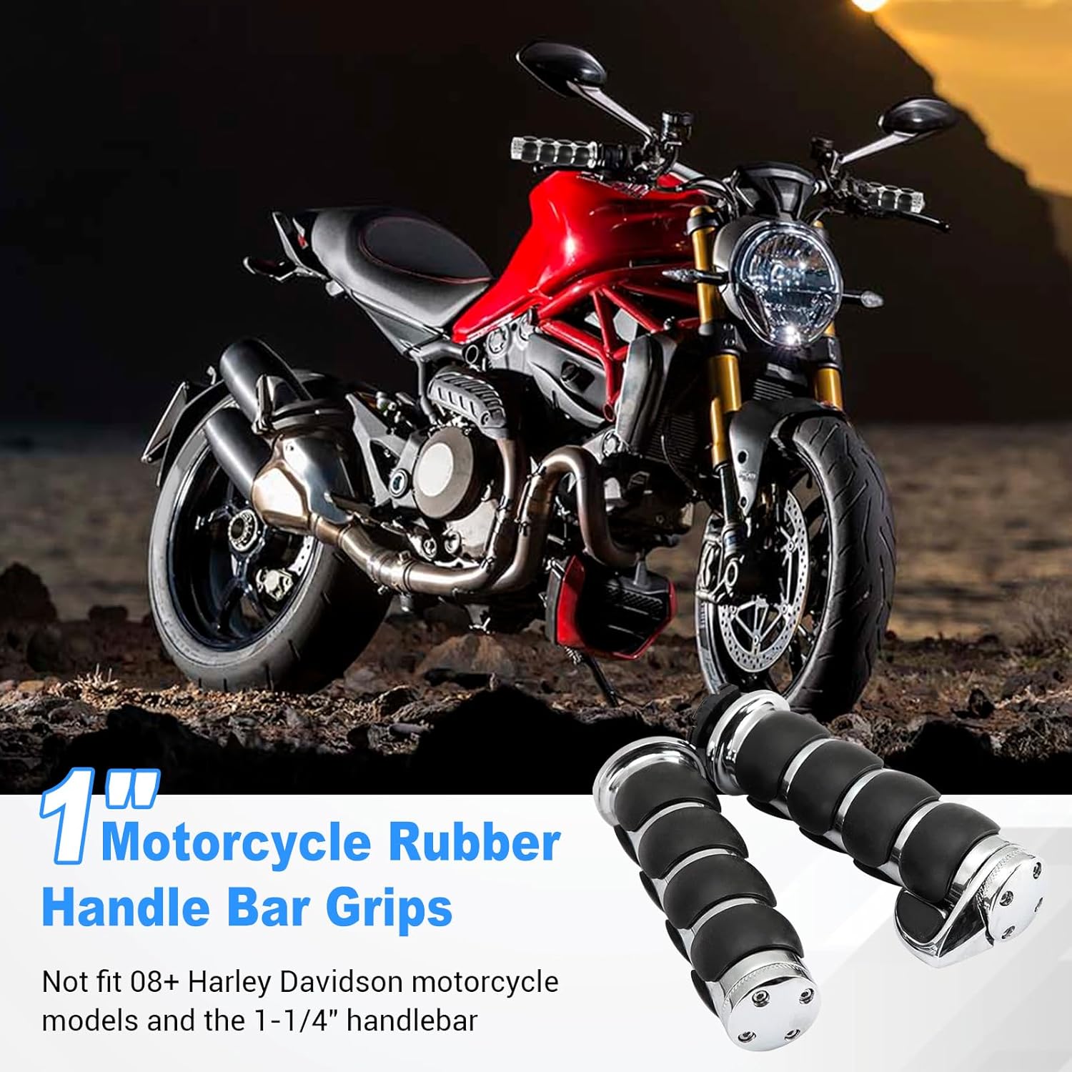 Puños de mano para motocicleta de 1 pulgada