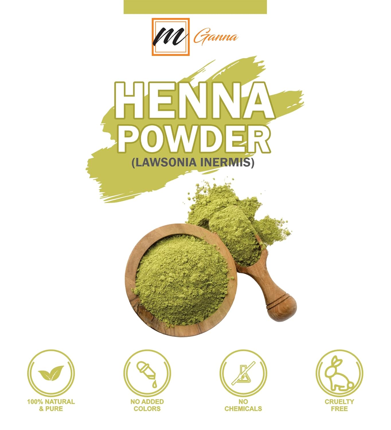 Polvo de henna 100% natural puro Lawsonia inermis para tinte y color para el cabello, sin gluten, sin parabenos, sin rellenos, sin sulfatos, sin PPD