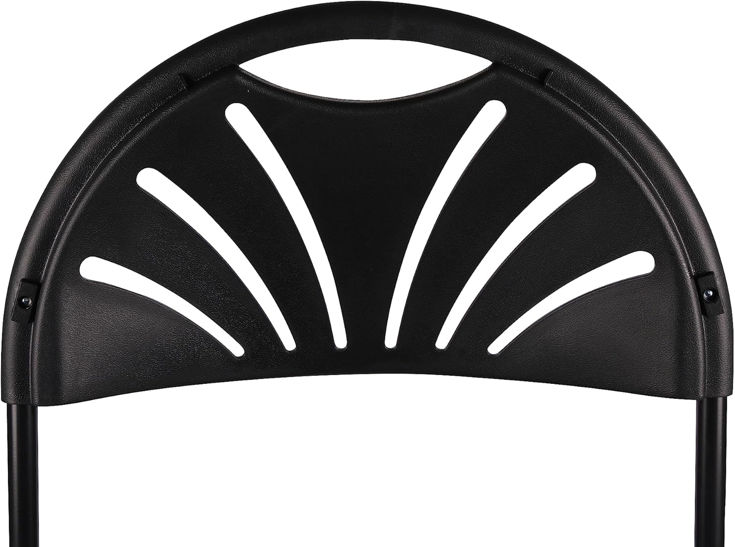 BTEXPERT Juego de 2 sillas plegables de plástico para eventos de alta capacidad, con marco de acero, color negro, para bodas, fiestas