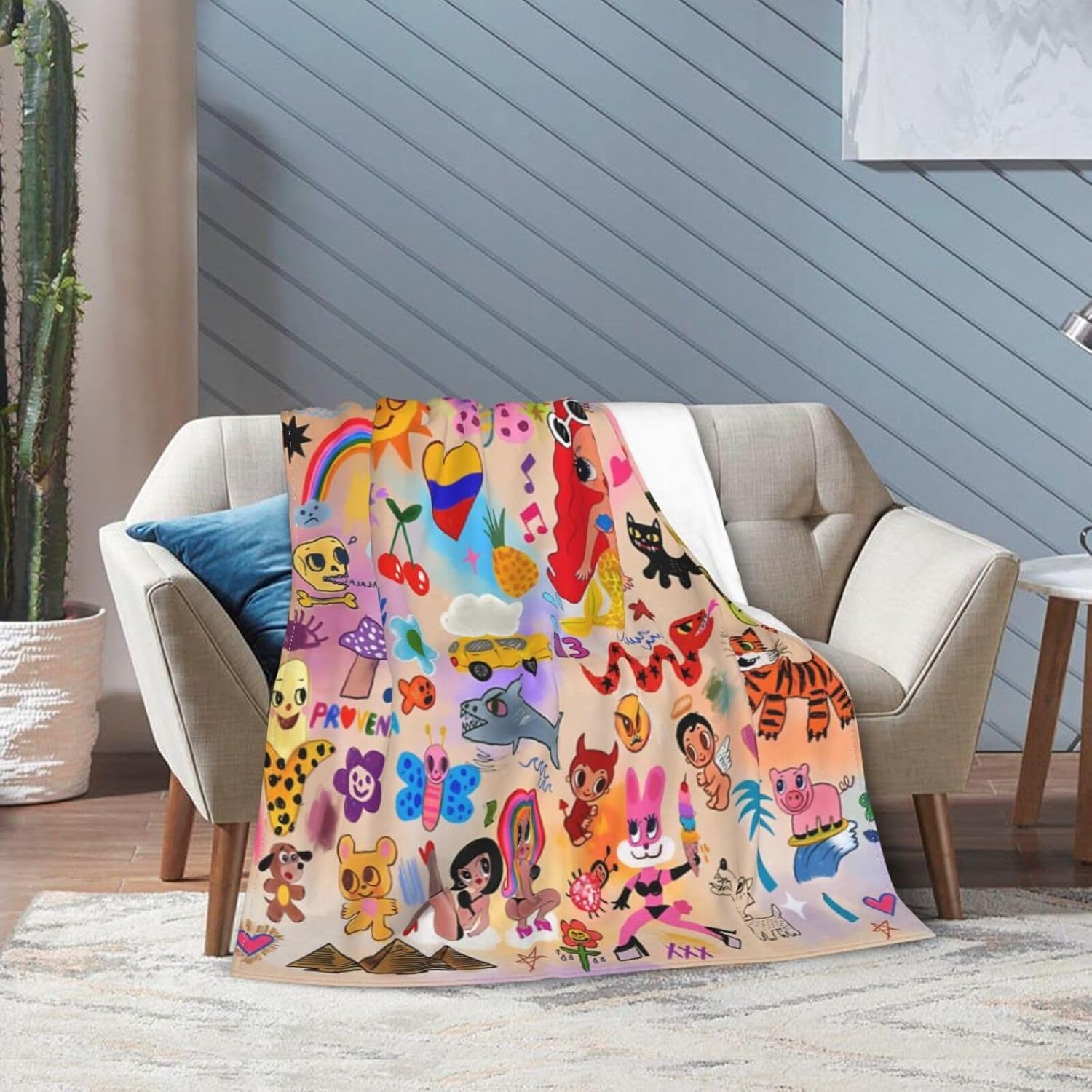 Manana Sera Music Bonito Karol Cute G – Manta de forro polar para cama tamaño King, bonita manta gráfica para sofá, sofá y cama, mantas suaves de
