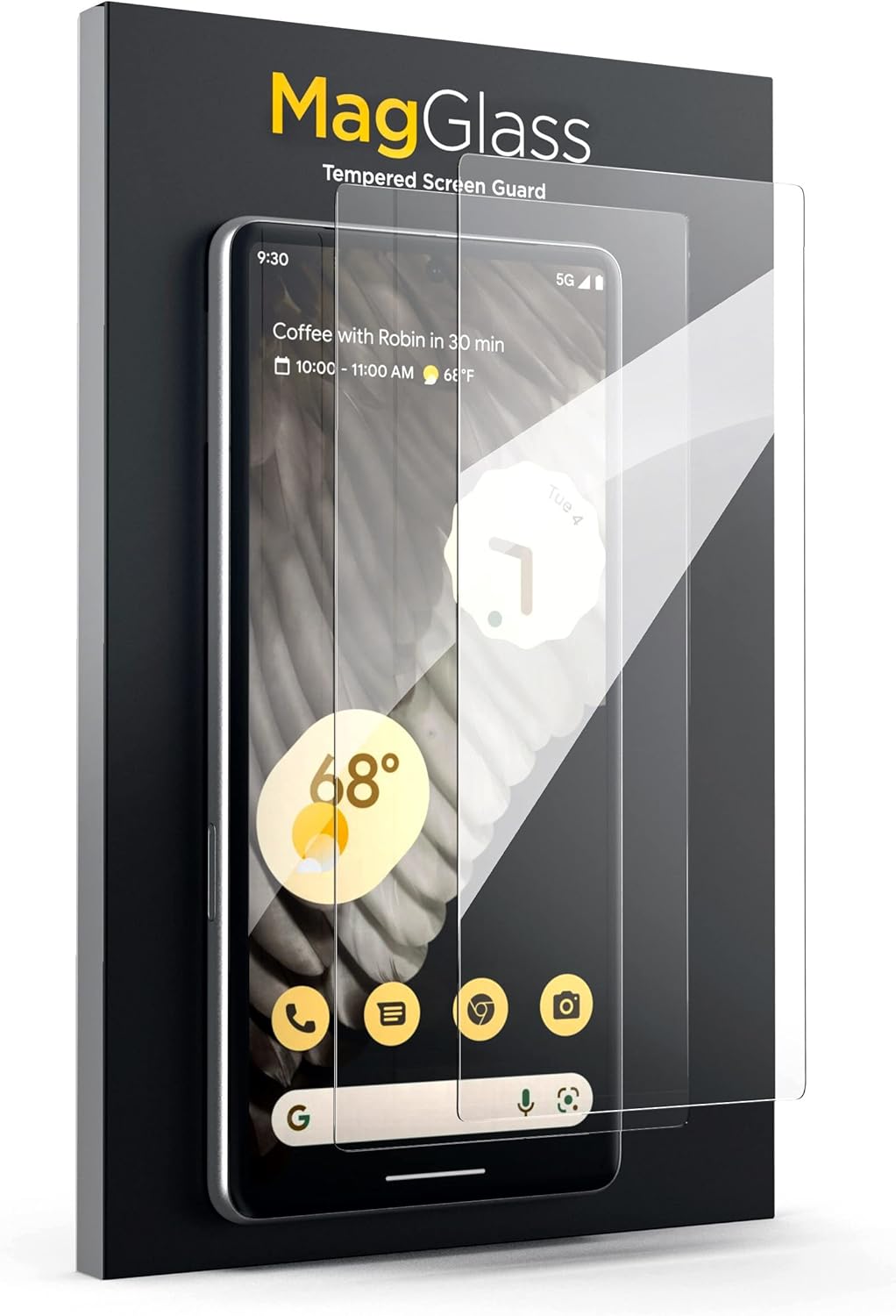 magglass Paquete de 2 protectores de pantalla para Google Pixel 7A, vidrio templado de ultra alta claridad (compatible con funda), incluye aplicador