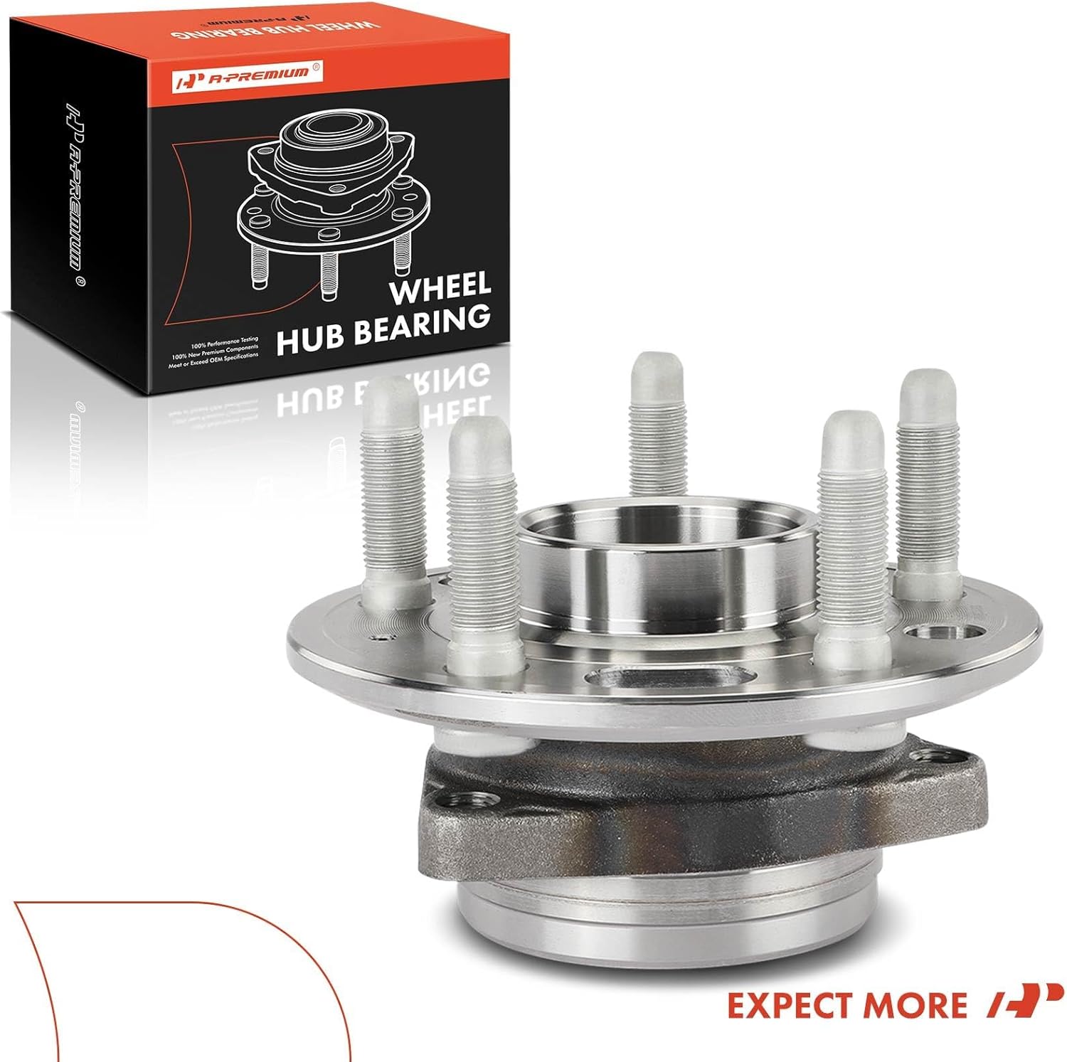 A-Premium Cojinete de rueda delantera o trasera y conjunto de cubo con 5 lengüetas compatible con Chevrolet y GMC y Buick y Cadillac – Equinox