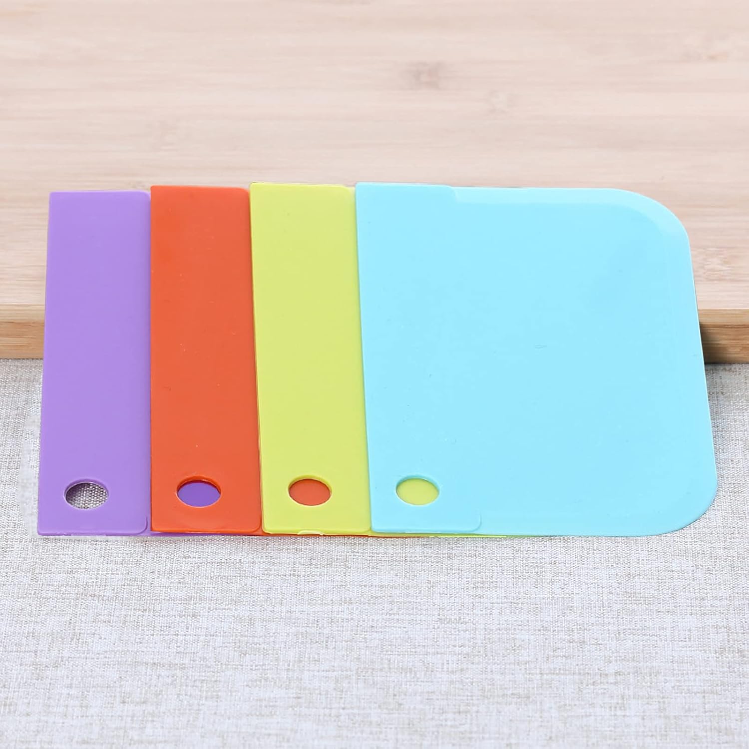 YQBOOM 6 piezas de raspador de pasteles decorando peine y glaseado más suave reutilizable pan crema pizza cortador verde