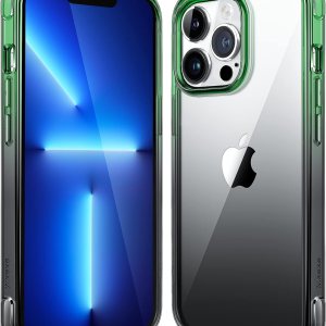 Mkeke Diseñado para iPhone 13 Pro Max Case Funda protectora a prueba de golpes Slim Phone Case Gradient Negro Verde Mkeke Diseñado para iPhone 13 Pro Max Case Funda protectora a prueba de golpes Slim Phone Case Gradient Negro Verde