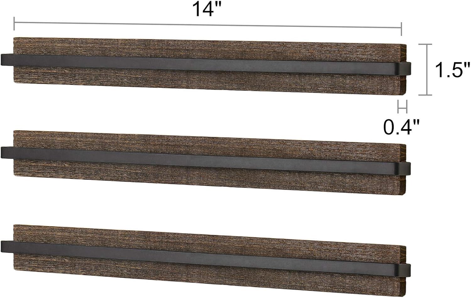 Mkono Organizador de almacenamiento de lentes de sol de madera montado en la pared, soporte rústico para gafas, estante colgante para entrada, sala