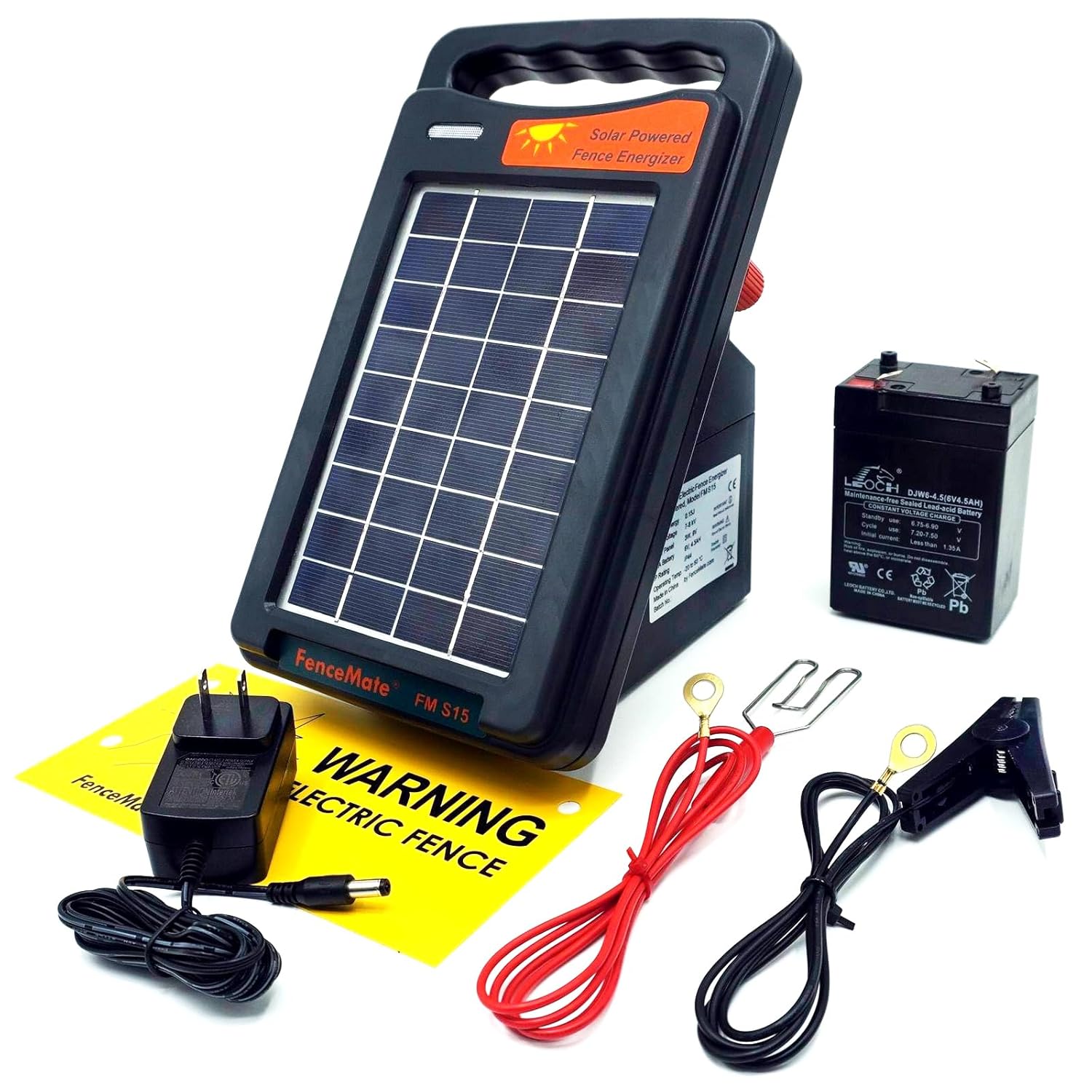 Cargador solar para valla 0.2J hasta 5 millas Contención de mascotas, aves, esgrimista portátil Exclusión de roedores, molestias fuera de la